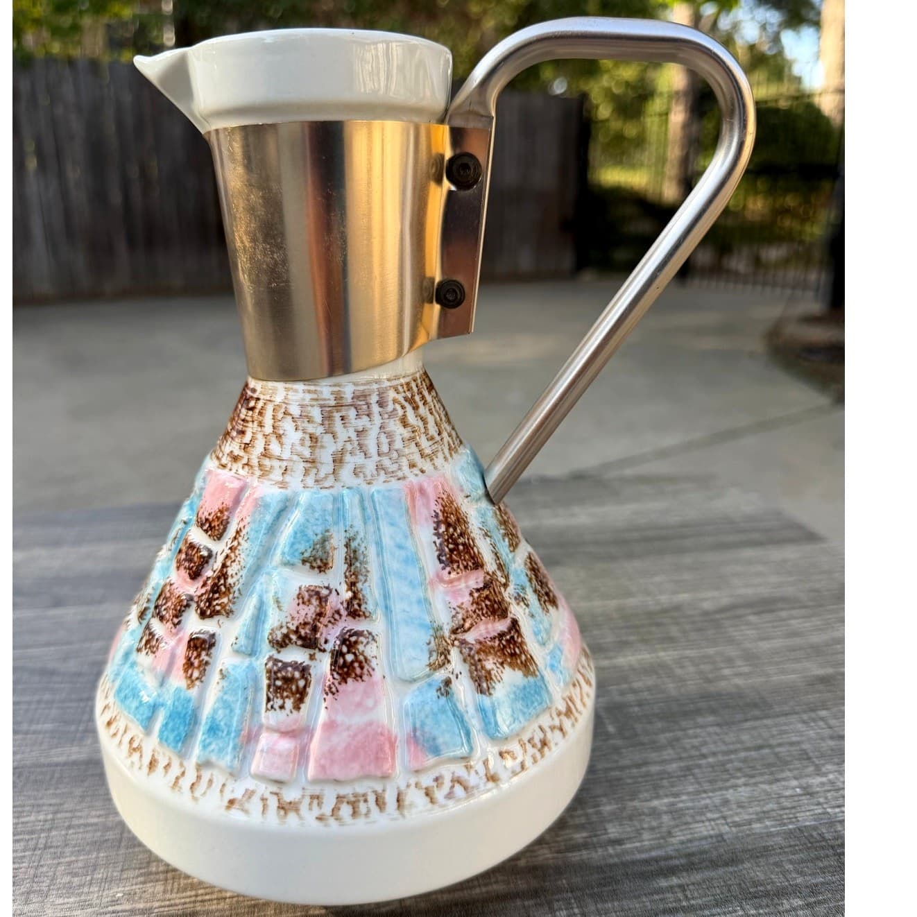 C. Miller Vintage 1957 Mid-Century Modern Ceramic Pitcher/Carafe-Excellent - Thumbnail 3
