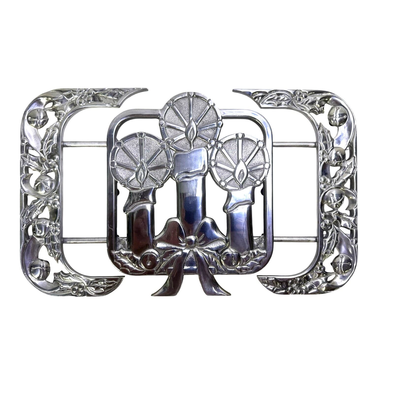 Lenox Yuletide Metal Holiday Vintage 1980's Expandable Trivet 8 x 13 - Thumbnail 2