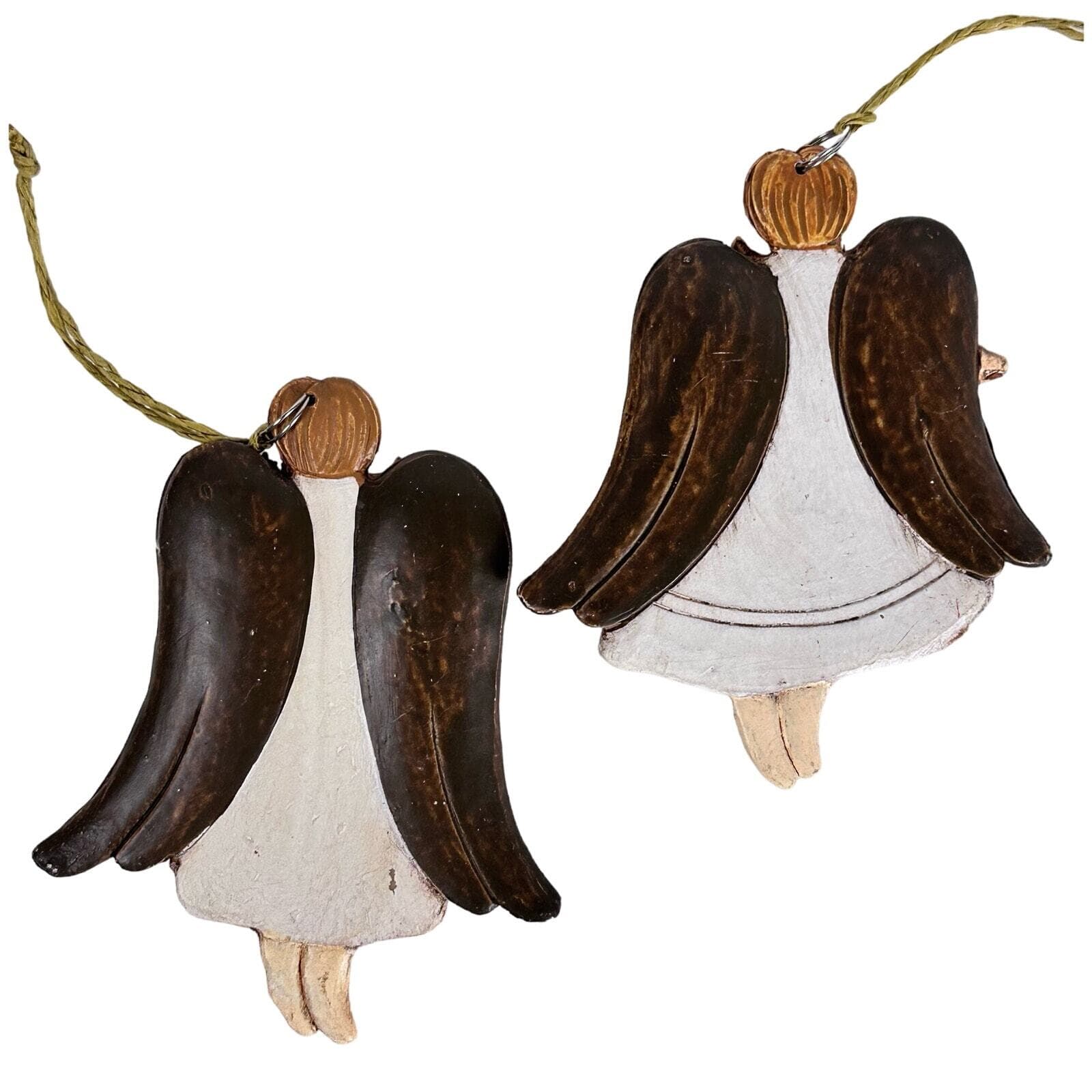 2 Hannah’s Handiworks - 1 Heart & 1 Star Angel Christmas Ornaments VG no tags - Thumbnail 4