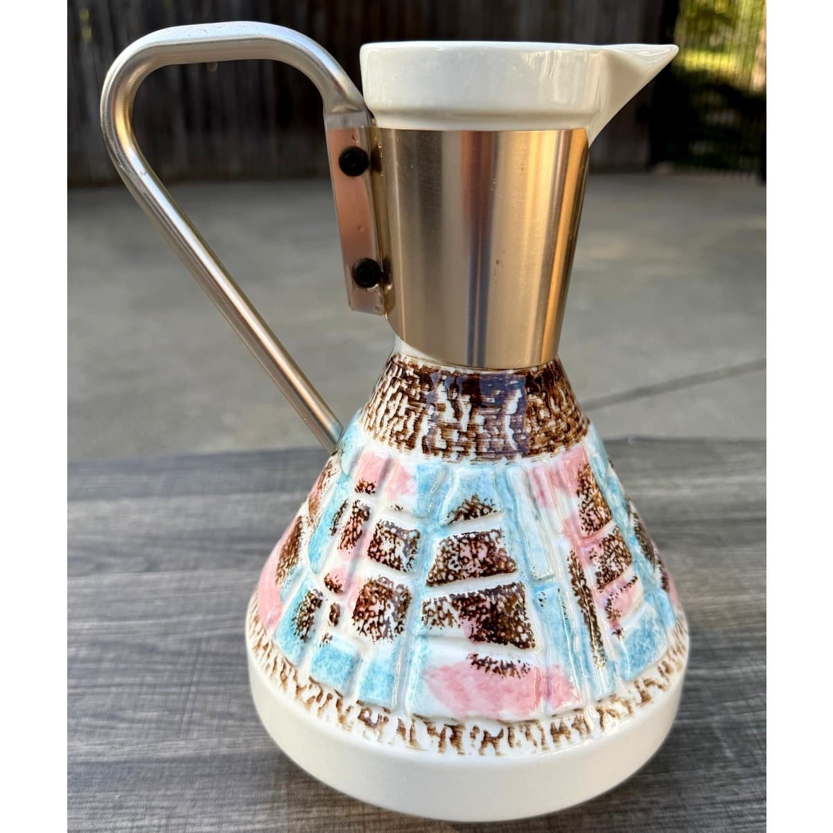 C. Miller Vintage 1957 Mid-Century Modern Ceramic Pitcher/Carafe-Excellent - Thumbnail 6
