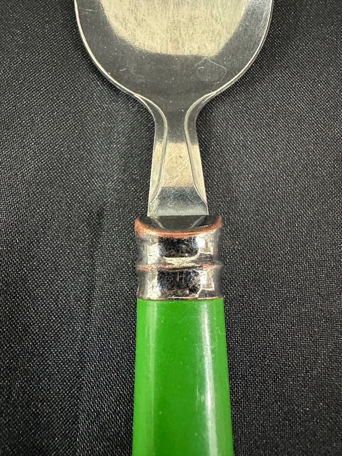 Gibson Vintage Stainless Green Handle Poinsettia-Christmas Charm Spoon-Rare! - Thumbnail 2