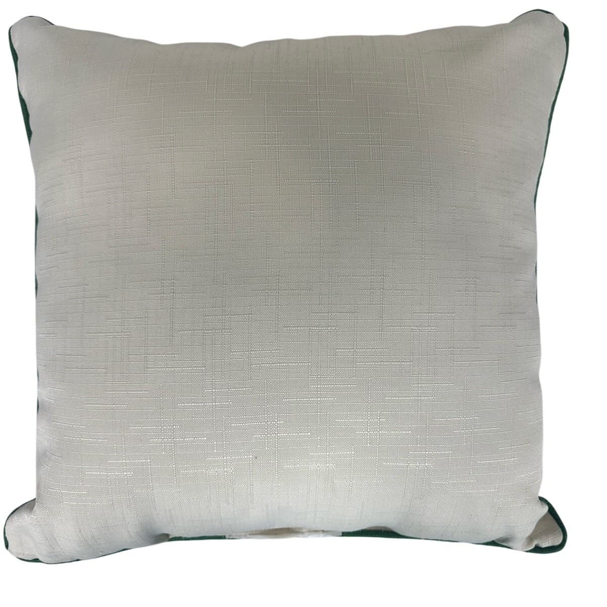 Christmas Wreath Embroidered Gold Merry Christmas 17" Square Throw Pillow - Thumbnail 5