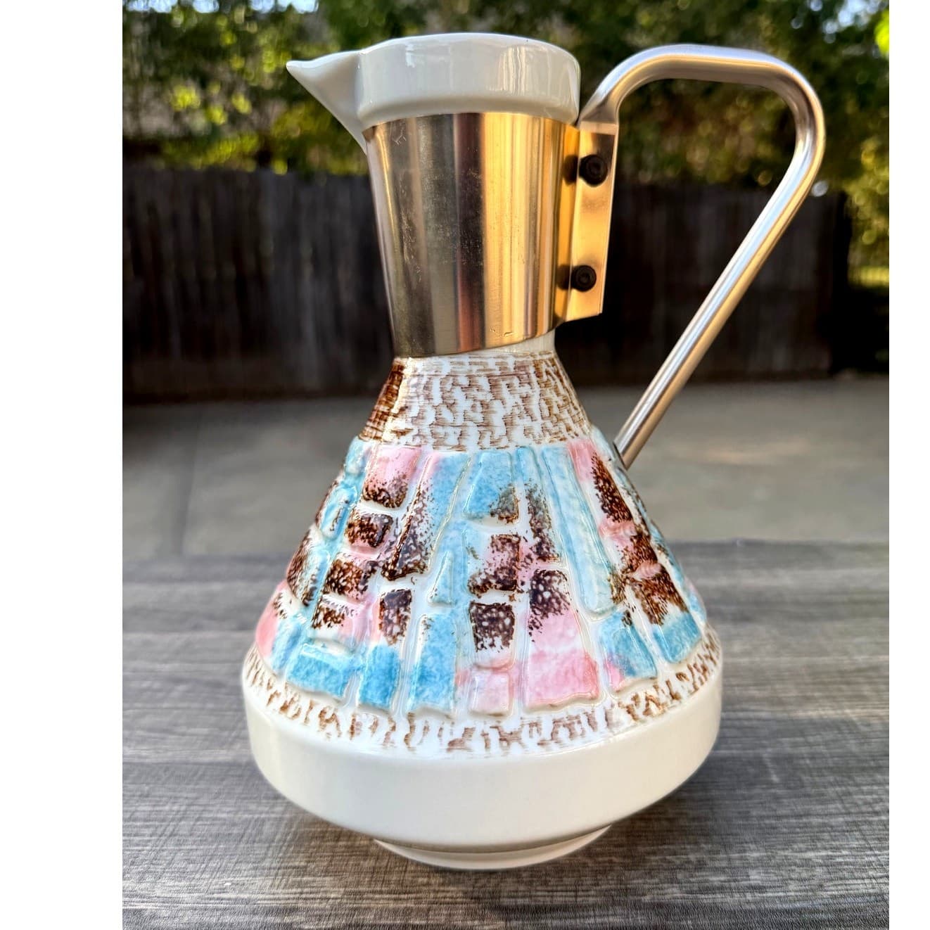 C. Miller Vintage 1957 Mid-Century Modern Ceramic Pitcher/Carafe-Excellent - Thumbnail 8