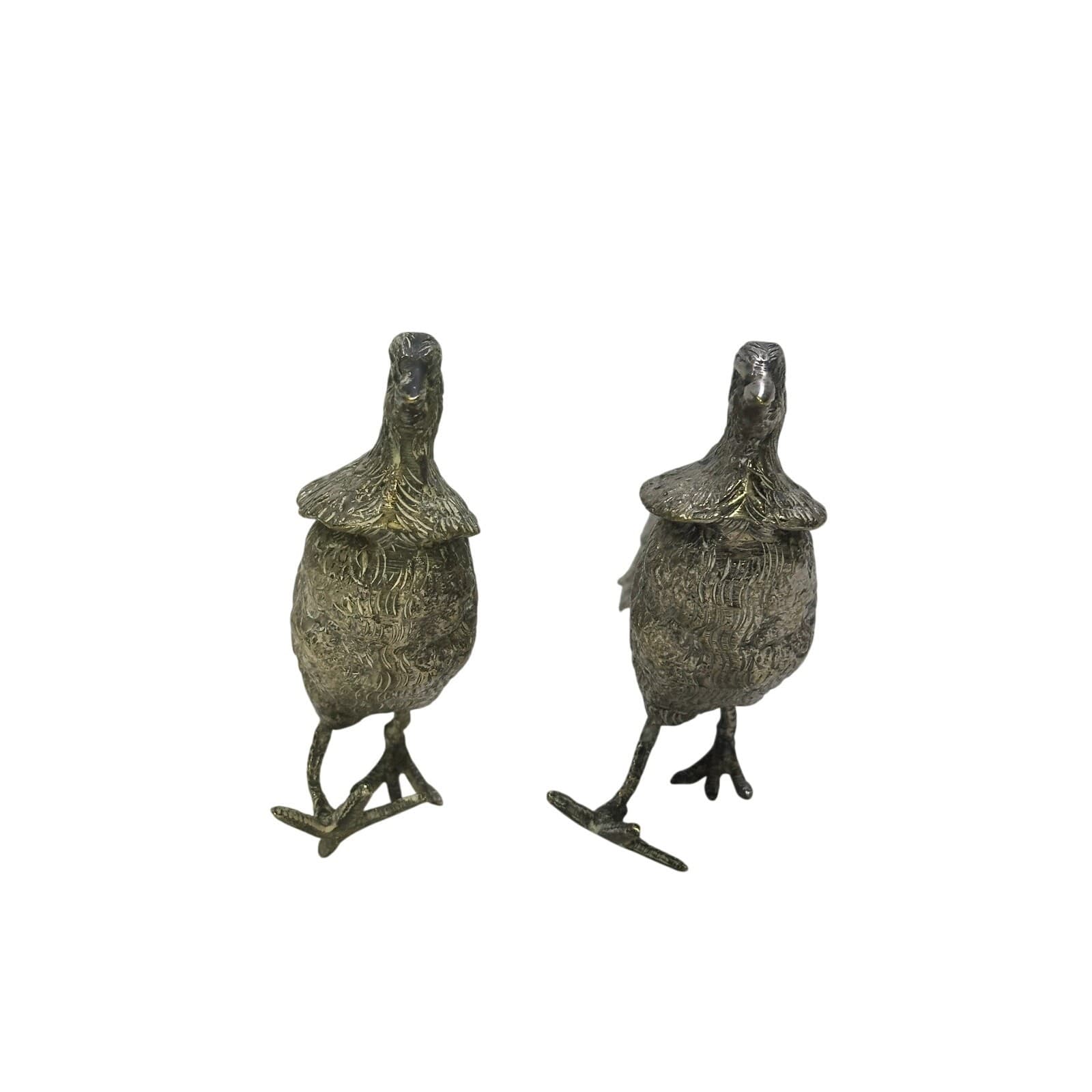 Mid-Century Silverplate Pair of 11" Vintage Figurines Pheasants-Stunning - Thumbnail 7
