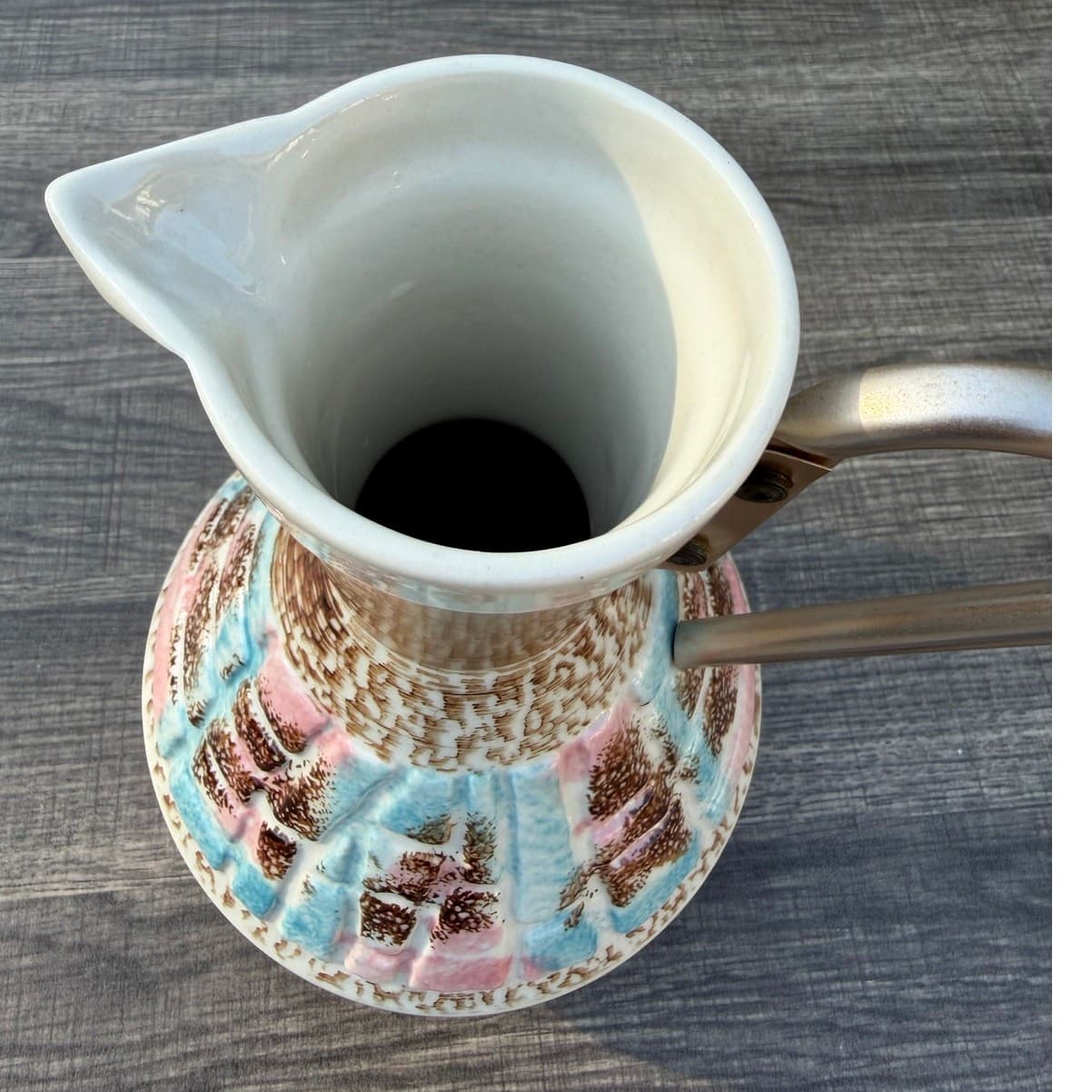 C. Miller Vintage 1957 Mid-Century Modern Ceramic Pitcher/Carafe-Excellent - Thumbnail 4