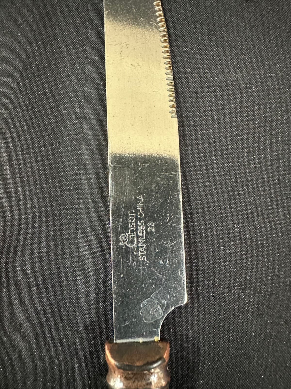 Gibson Vintage Stainless Green Handle Poinsettia-Christmas Charm Knife-Rare! - Thumbnail 2