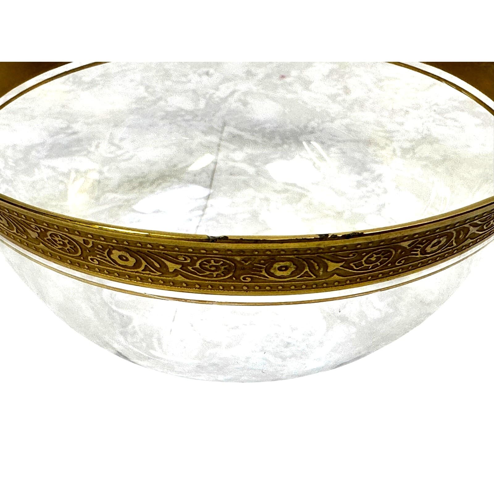 Tiffin-Franciscan Crystal Optic Gold Encrusted Bowl/Tumbler/Wine Glass-Chips - Thumbnail 5