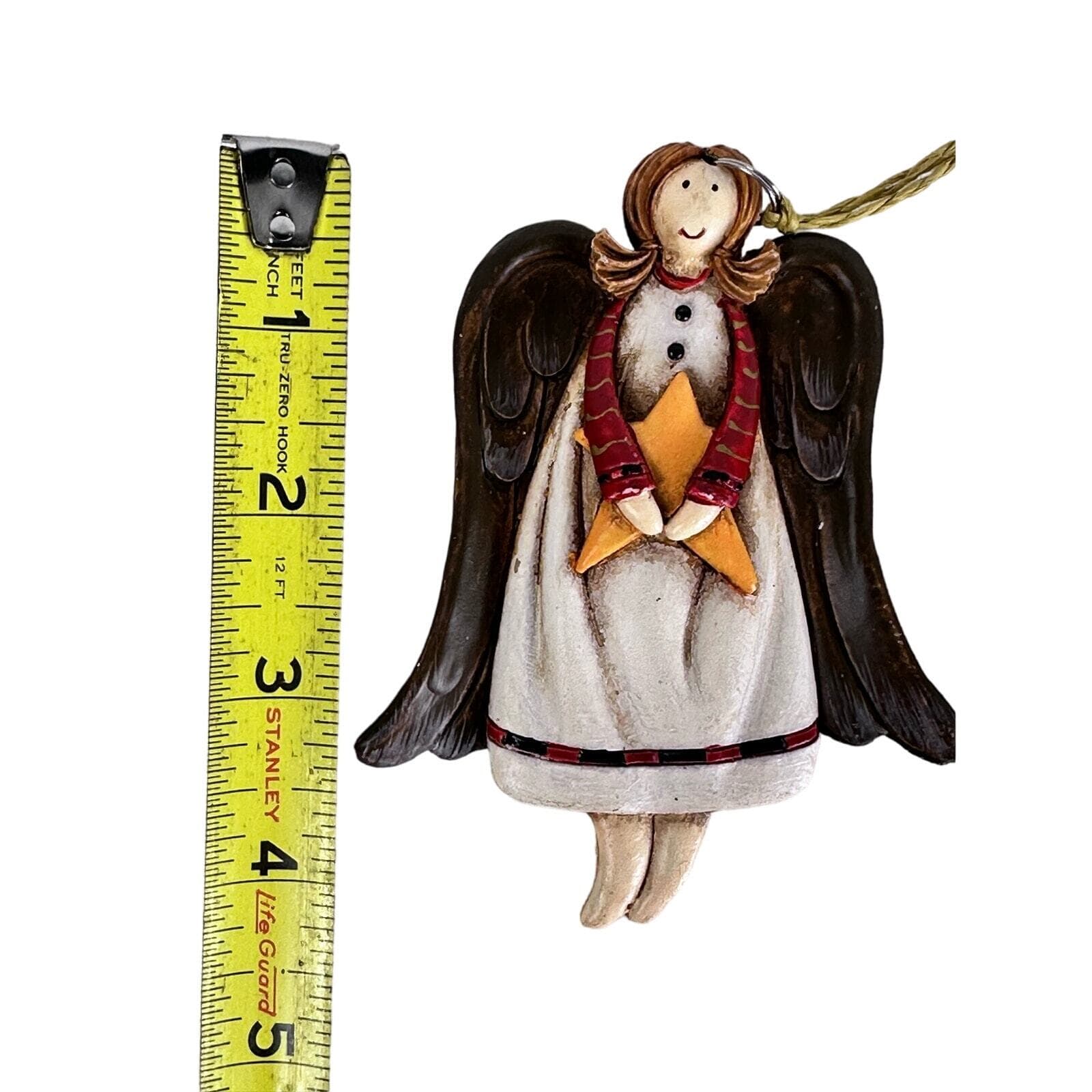 2 Hannah’s Handiworks - 1 Heart & 1 Star Angel Christmas Ornaments VG no tags - Thumbnail 7
