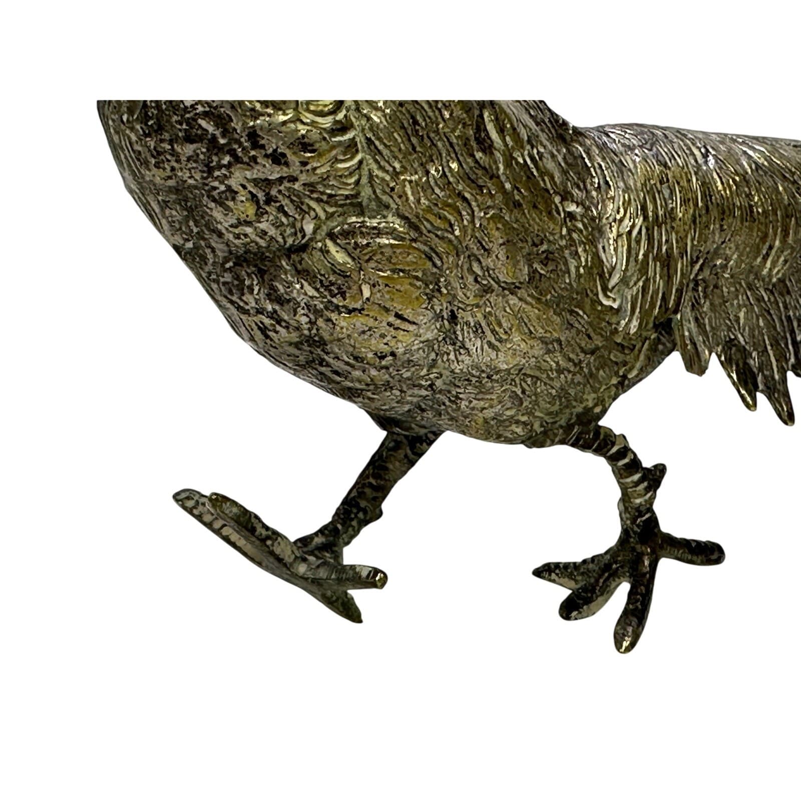 Mid-Century Silverplate Pair of 11" Vintage Figurines Pheasants-Stunning - Thumbnail 8