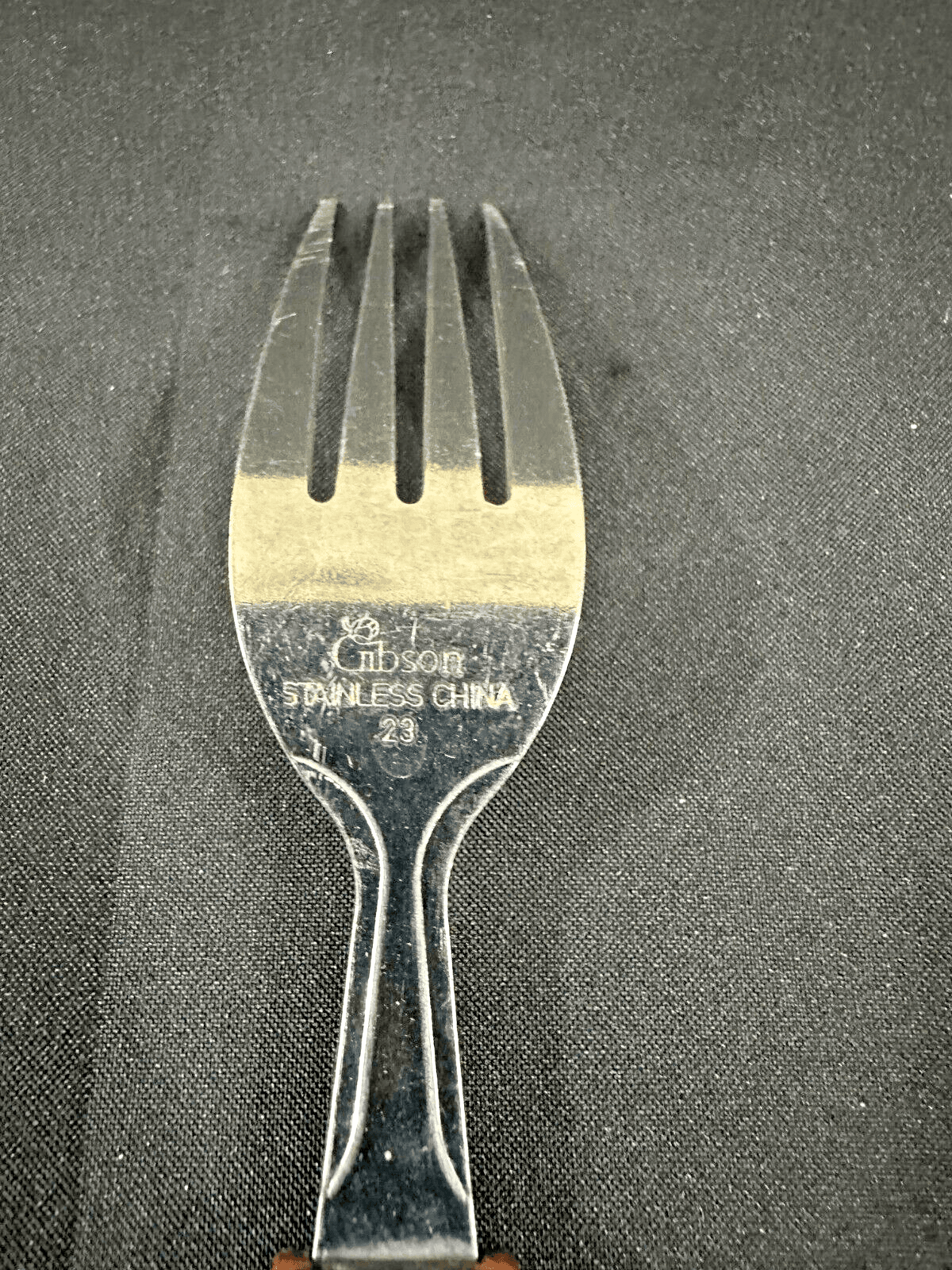 Gibson Vintage Stainless Green Handle Poinsettia-Christmas Charm Fork-Rare! - Thumbnail 5