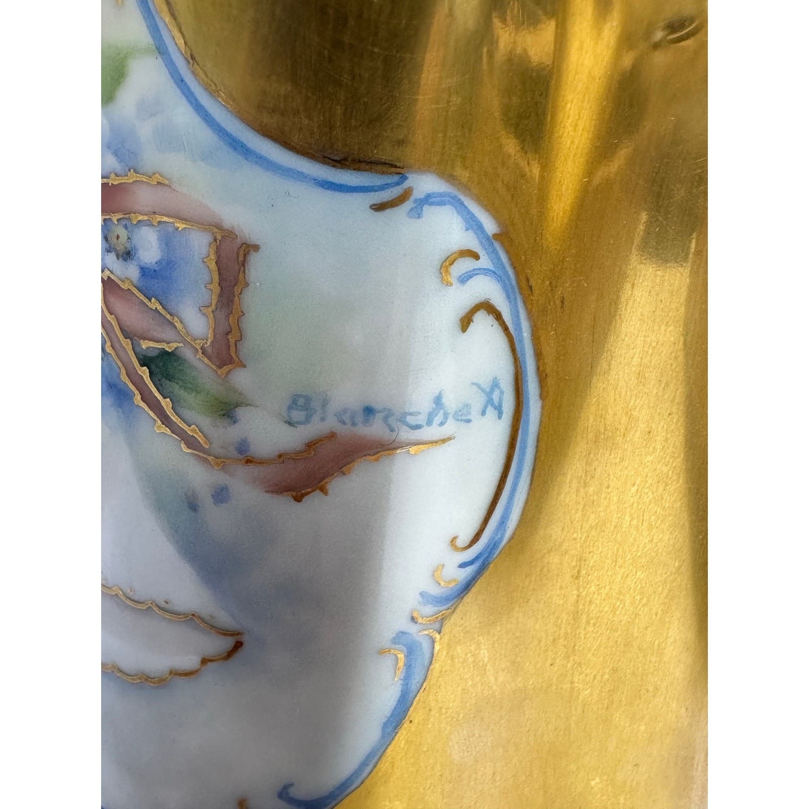 Antique Early 20th Century Hutschenreuther Gelb Bavaria Gilt 4-PC Coffee Tea Set - Thumbnail 20
