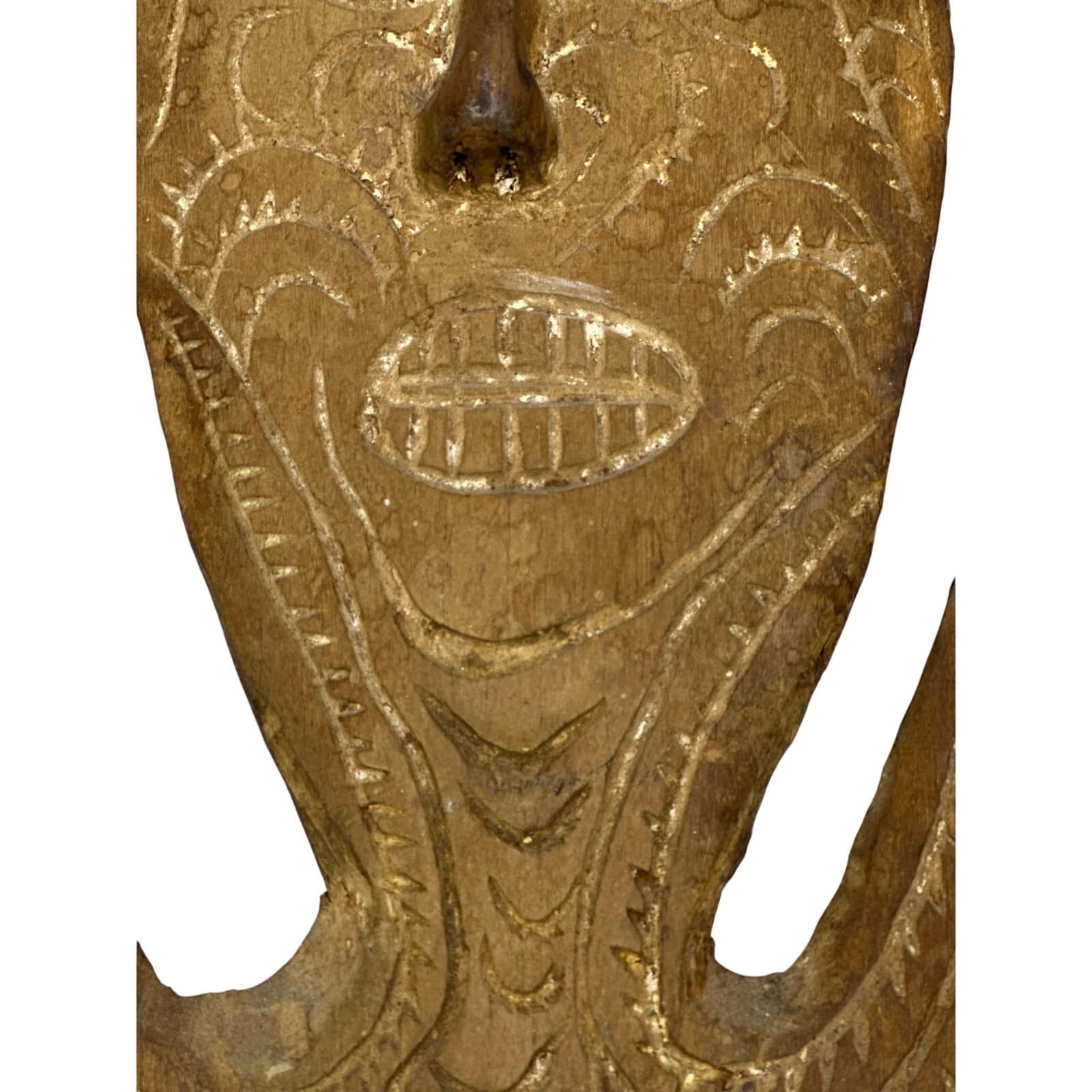 Sepik River Papua New Guinea Vintage Hand Carved Cowrie Shells Basket Food Hook - Thumbnail 3