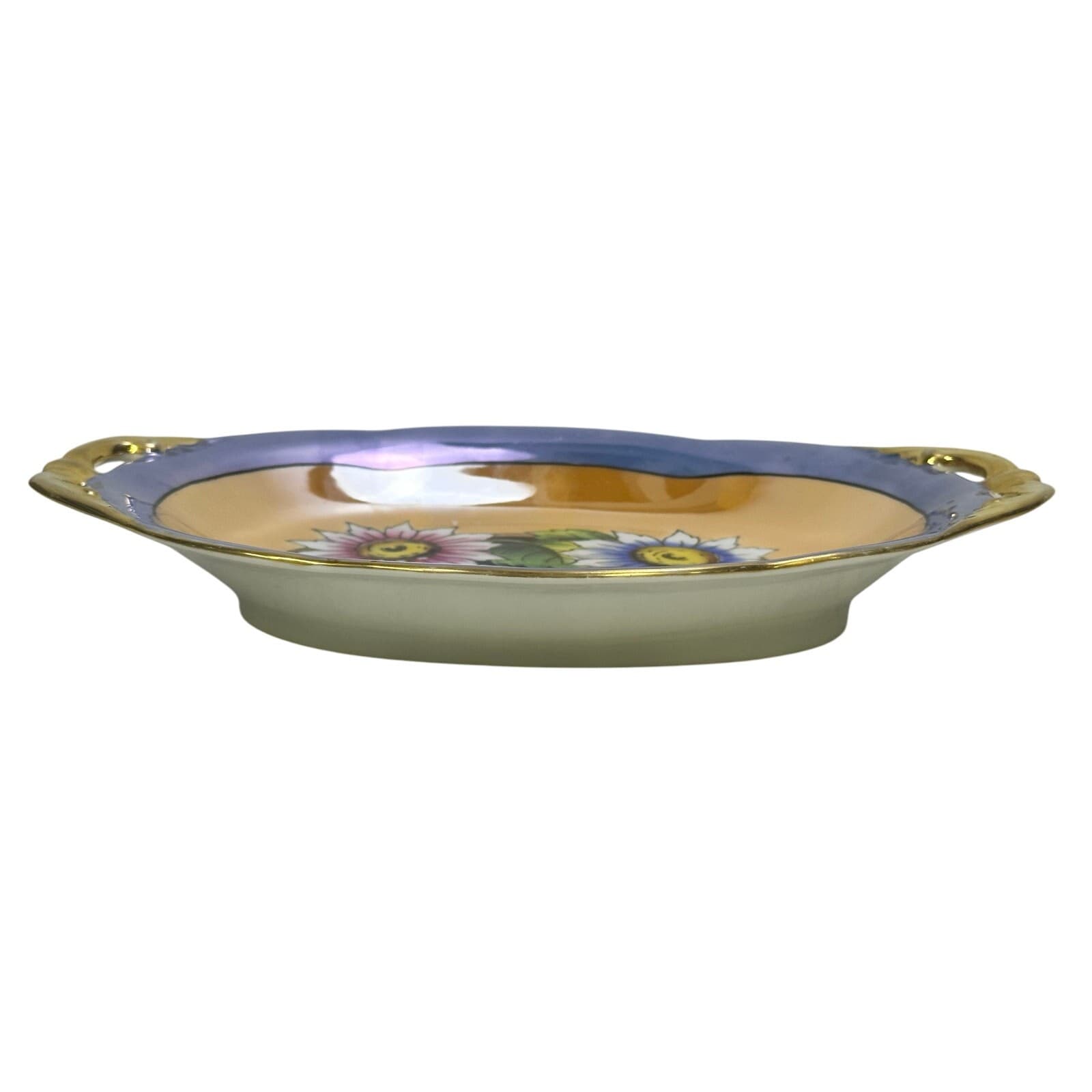 Noritake Japan Vintage Elegant Lusterware Hand Painted Florals Gold Accents - Thumbnail 2