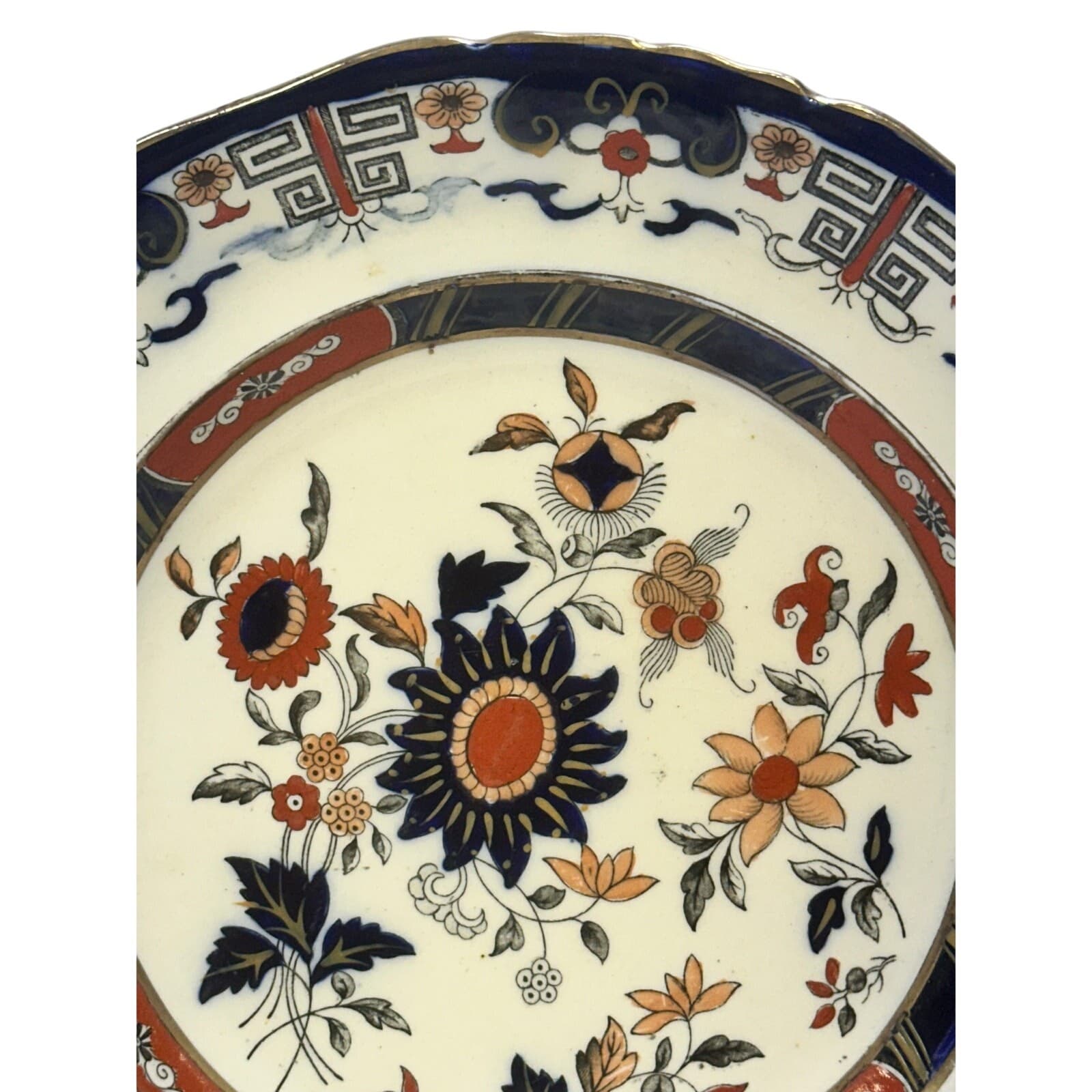 Antique Mason's Ironstone China England 'Windsor' 9.5" Luncheon Plate - Thumbnail 4