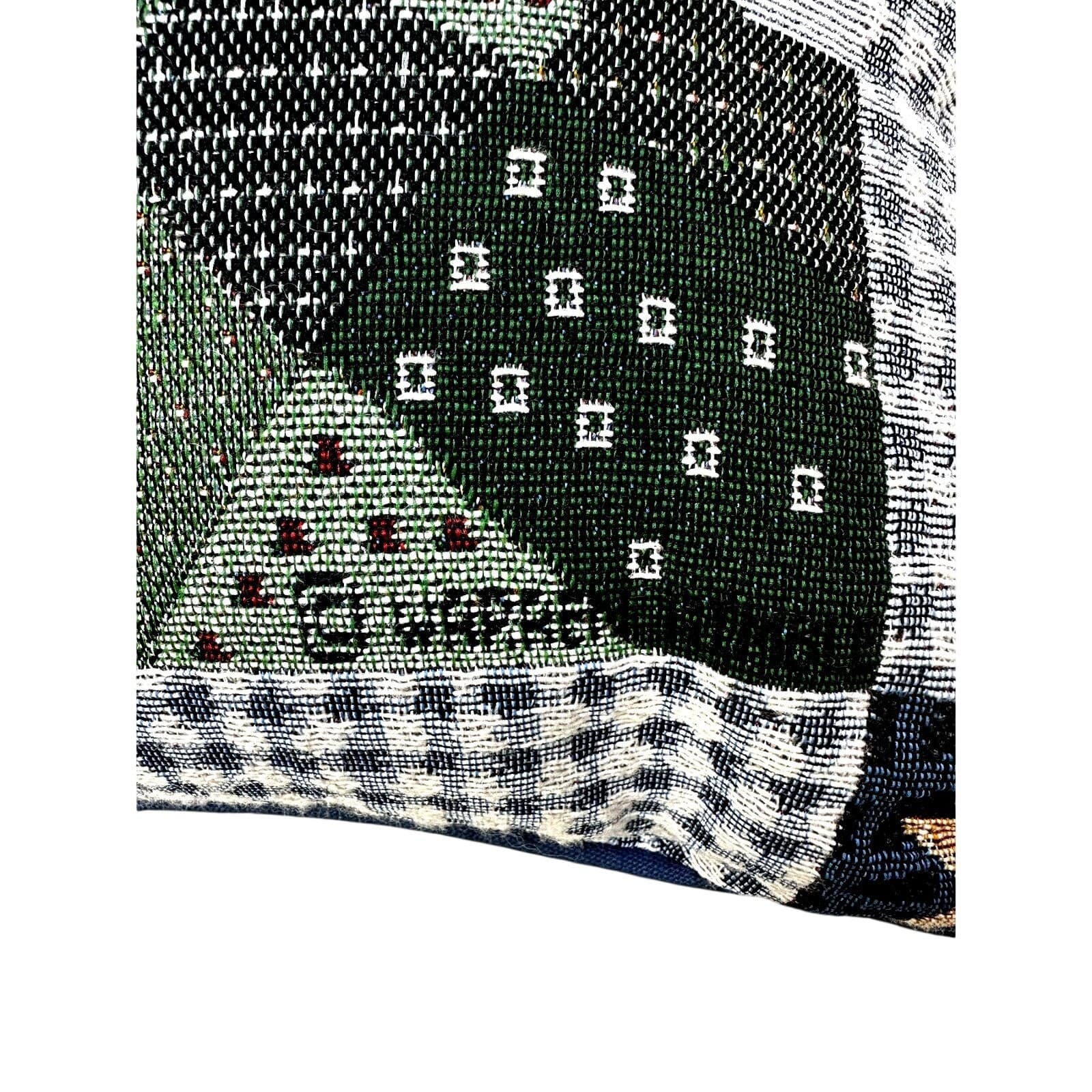 'Warren Kimble' Barn US Flag Tapestry Look Americana Design 15" Throw Pillow - Thumbnail 2