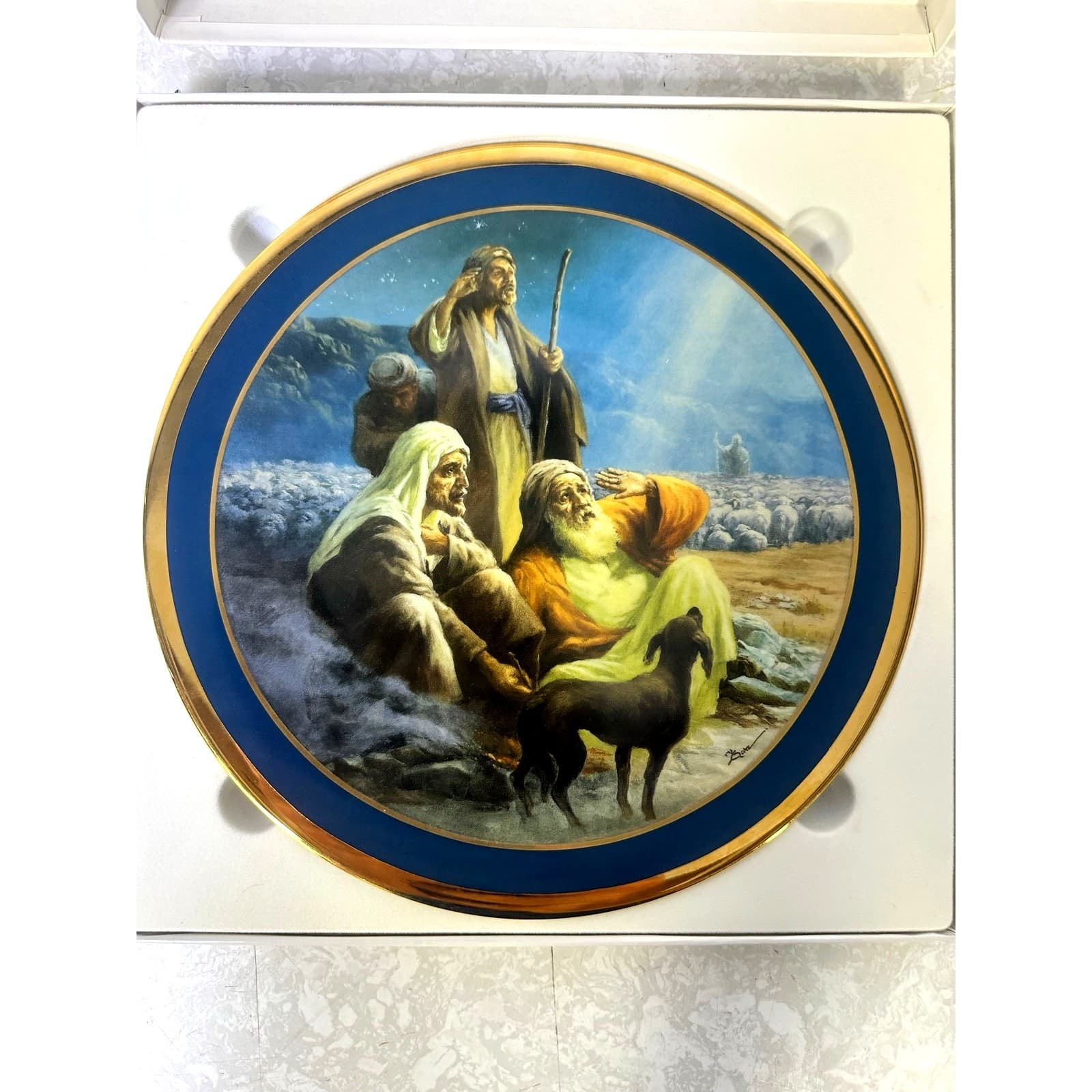 Southern Living Gallery 1985 Story of Christmas Plate 'The Shepherds'
