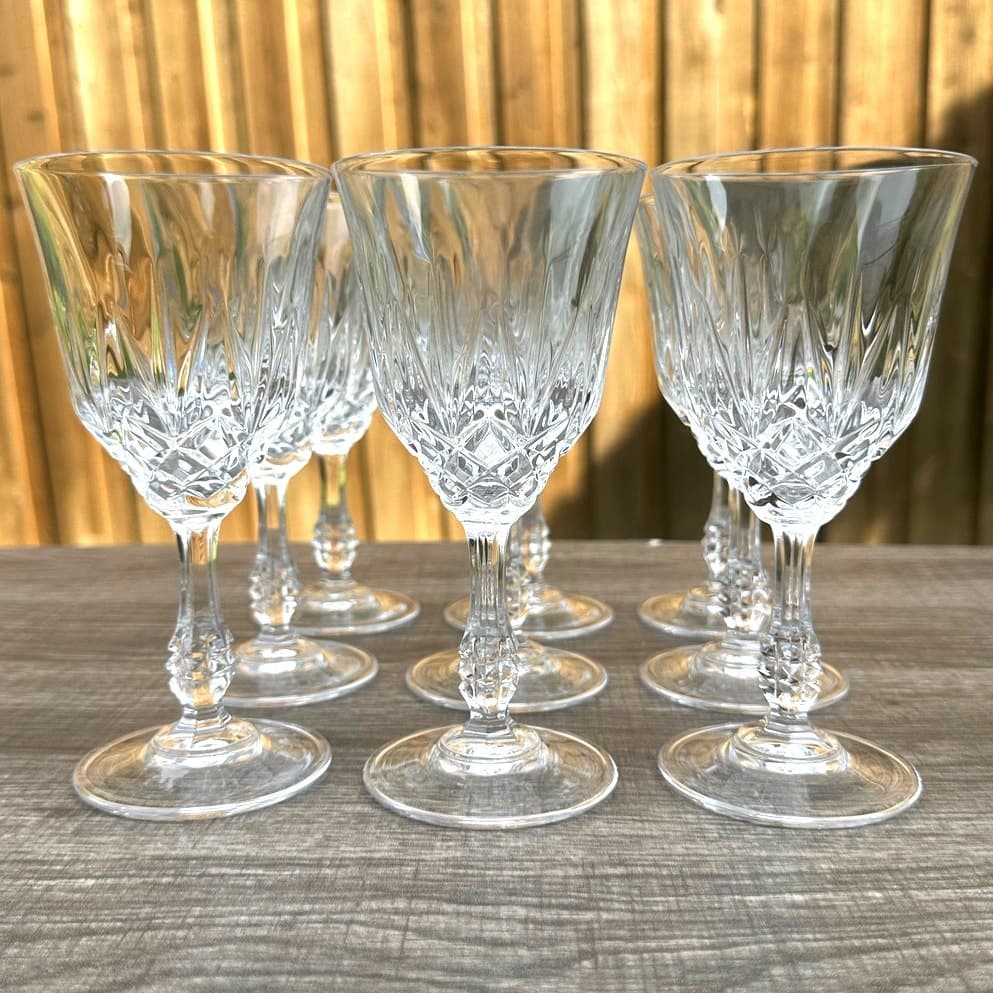 Capri Crystal Collection JMP Marketing Italy Retired Crystal Water Goblets-Set 9 - Thumbnail 3