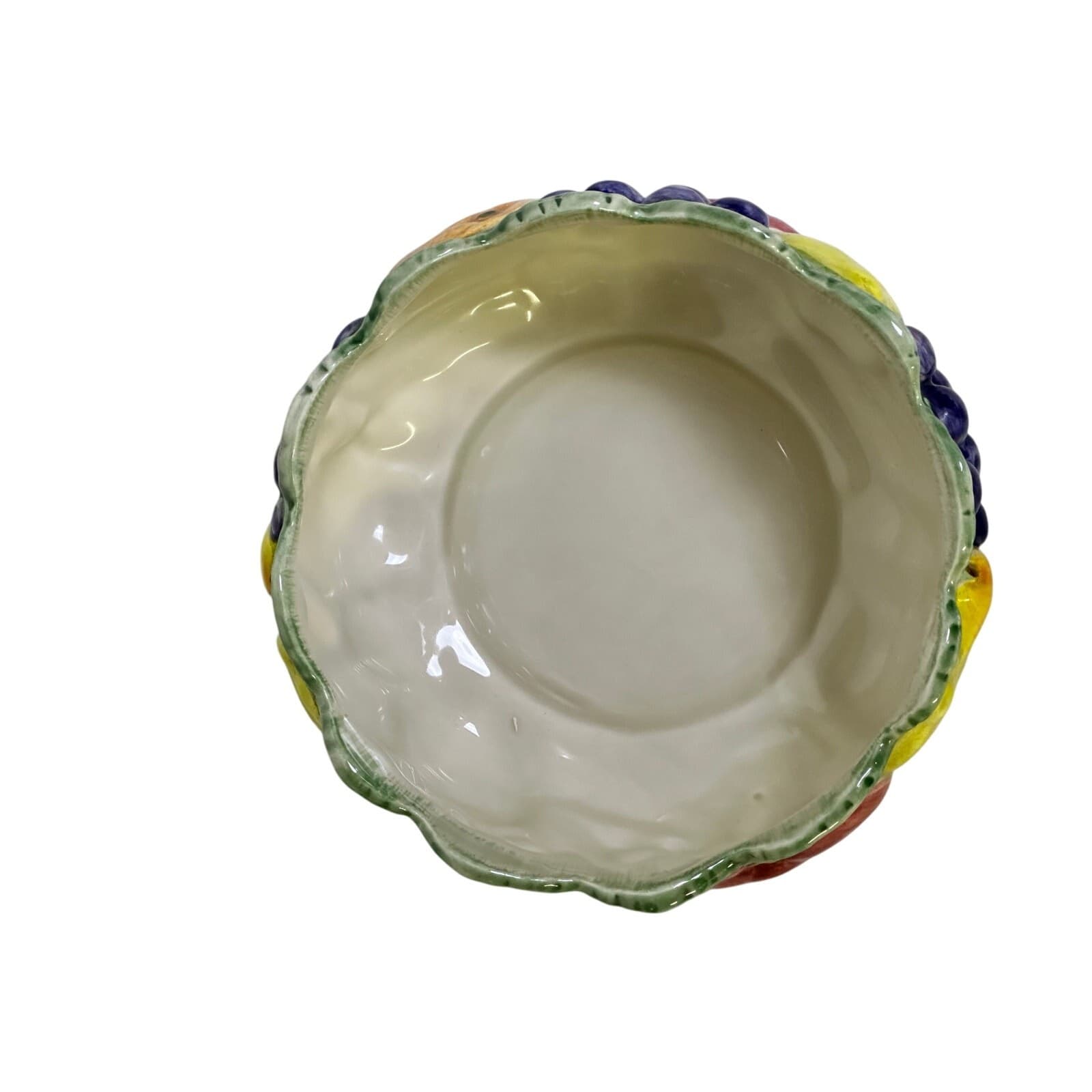 Fitz and Floyd 1989 Japan Majolica 'Calypso' Hand Painted Fruit Bowl-Excellent - Thumbnail 5