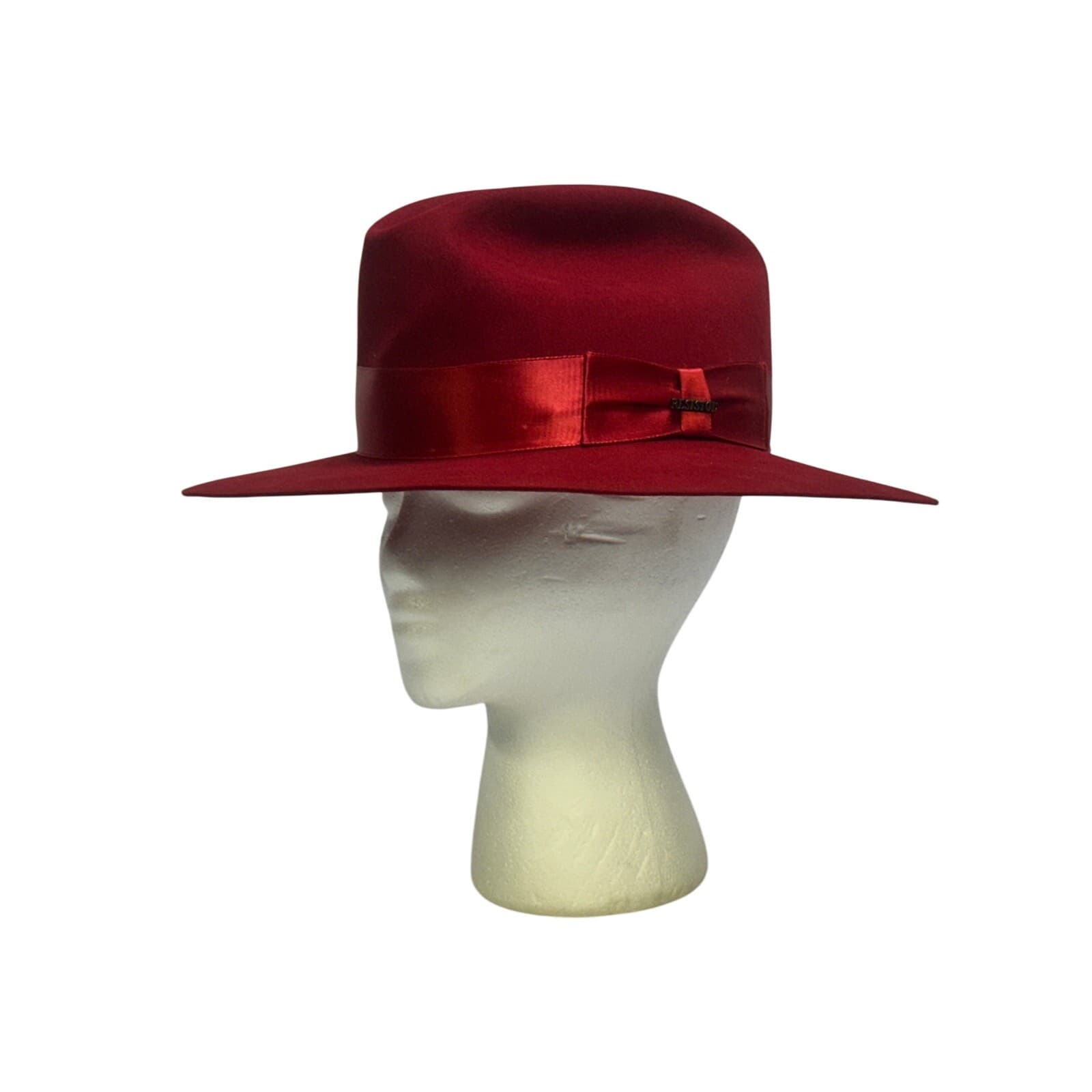 Resistol Self Conforming 5X Beaver Vintage Creased Satin Band 'Madera' Red Hat - Thumbnail 2