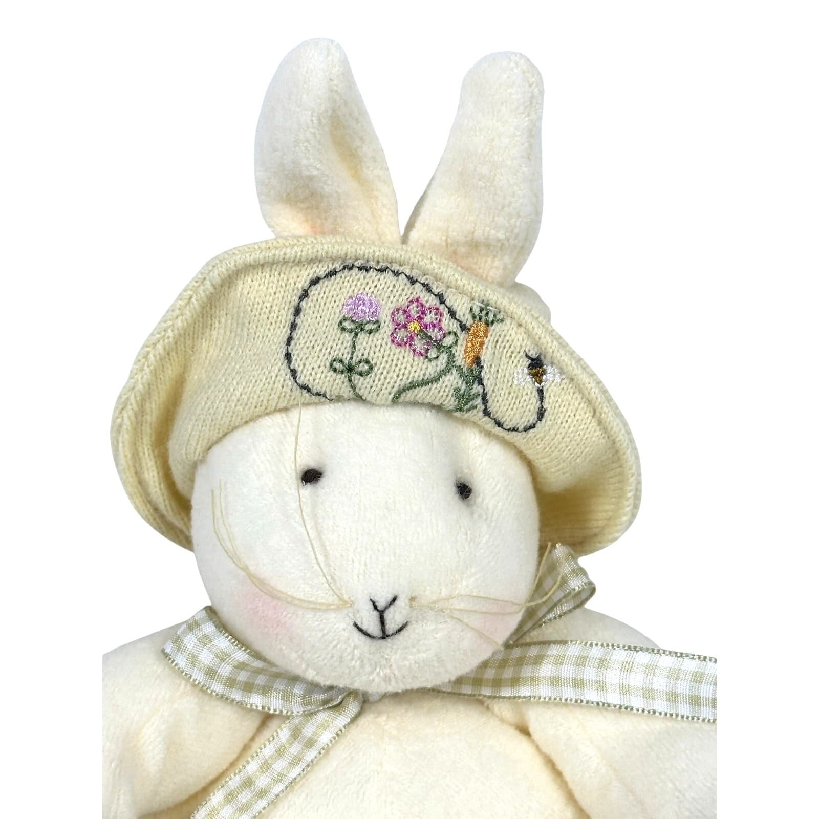 Bunnies by the Bay Hallmark 2002 Baylee Stuffed Rabbit Embroidered Fluffy Tail! - Thumbnail 2