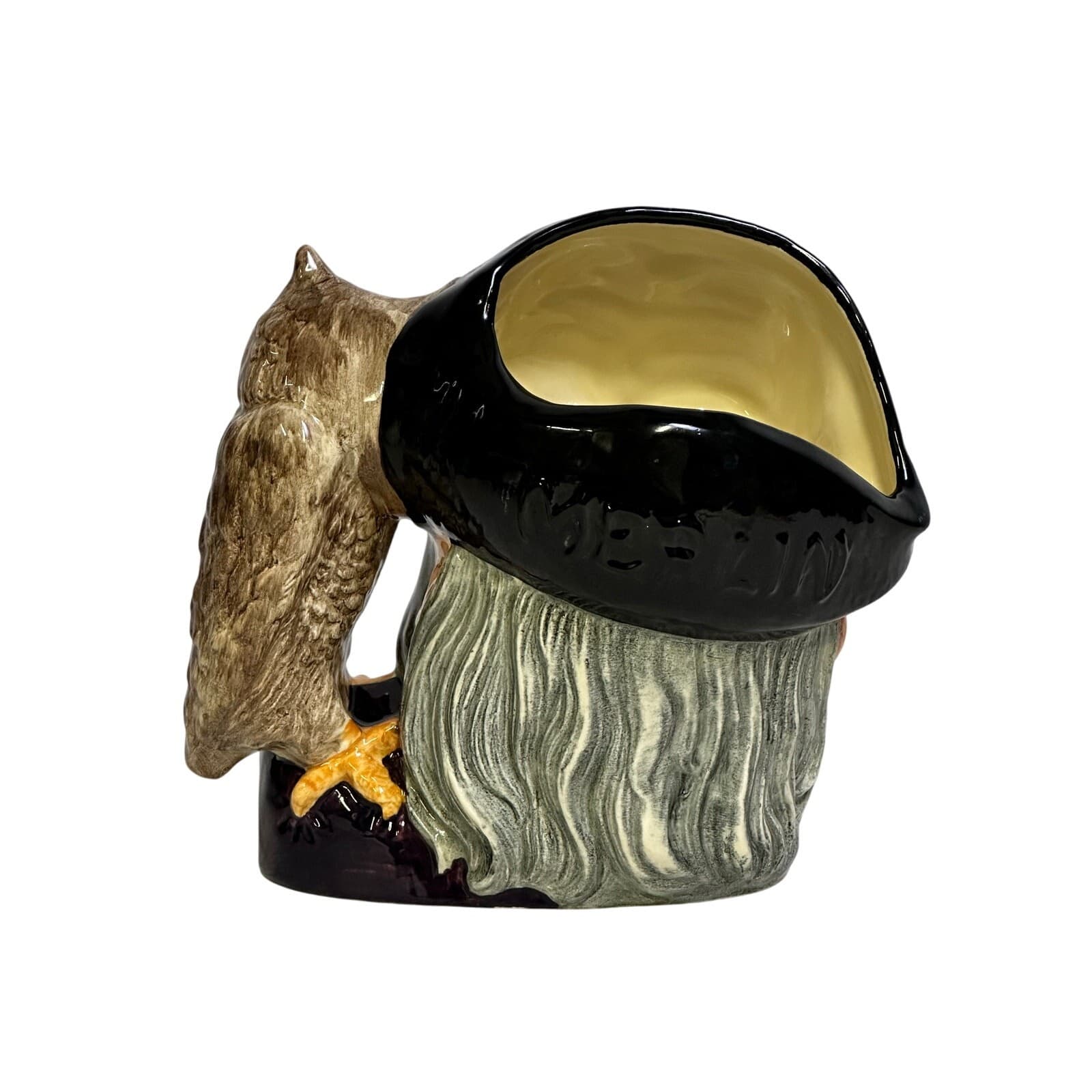 Royal Doulton England 1959 Large 'Merlin Toby Jug' Owl Handle D6529 Excellent - Thumbnail 3