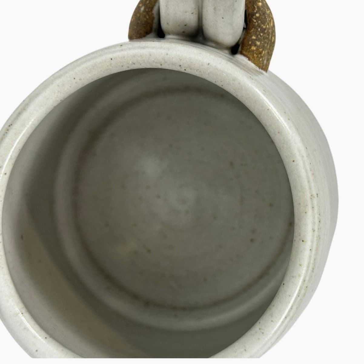White Ash Hand Crafted Coffee Mug with Double Loop Handle-Exceptional! - Thumbnail 6