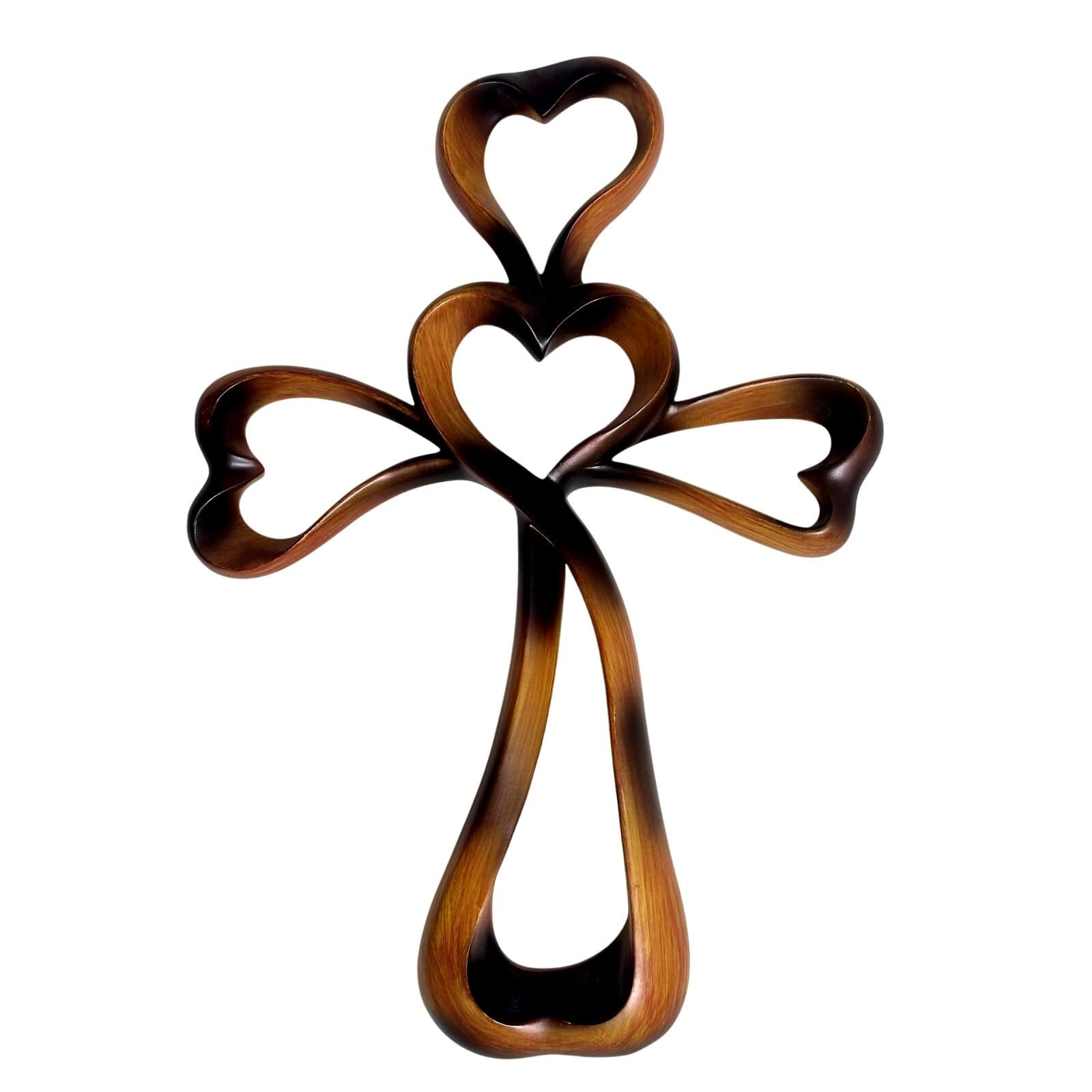 Unique Intricate 'Eternal Love' Heart Shaped Art Wall Cross
