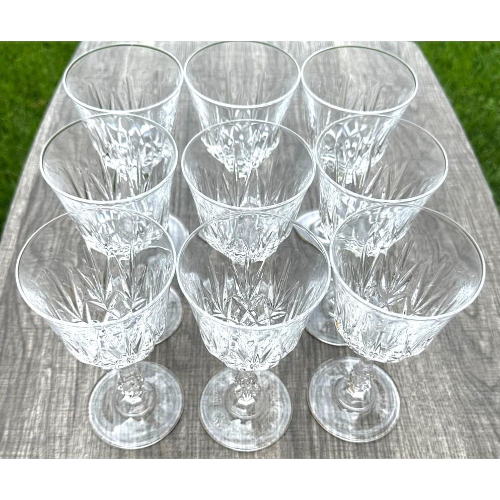 Capri Crystal Collection JMP Marketing Italy Retired Crystal Water Goblets-Set 9 - Thumbnail 6