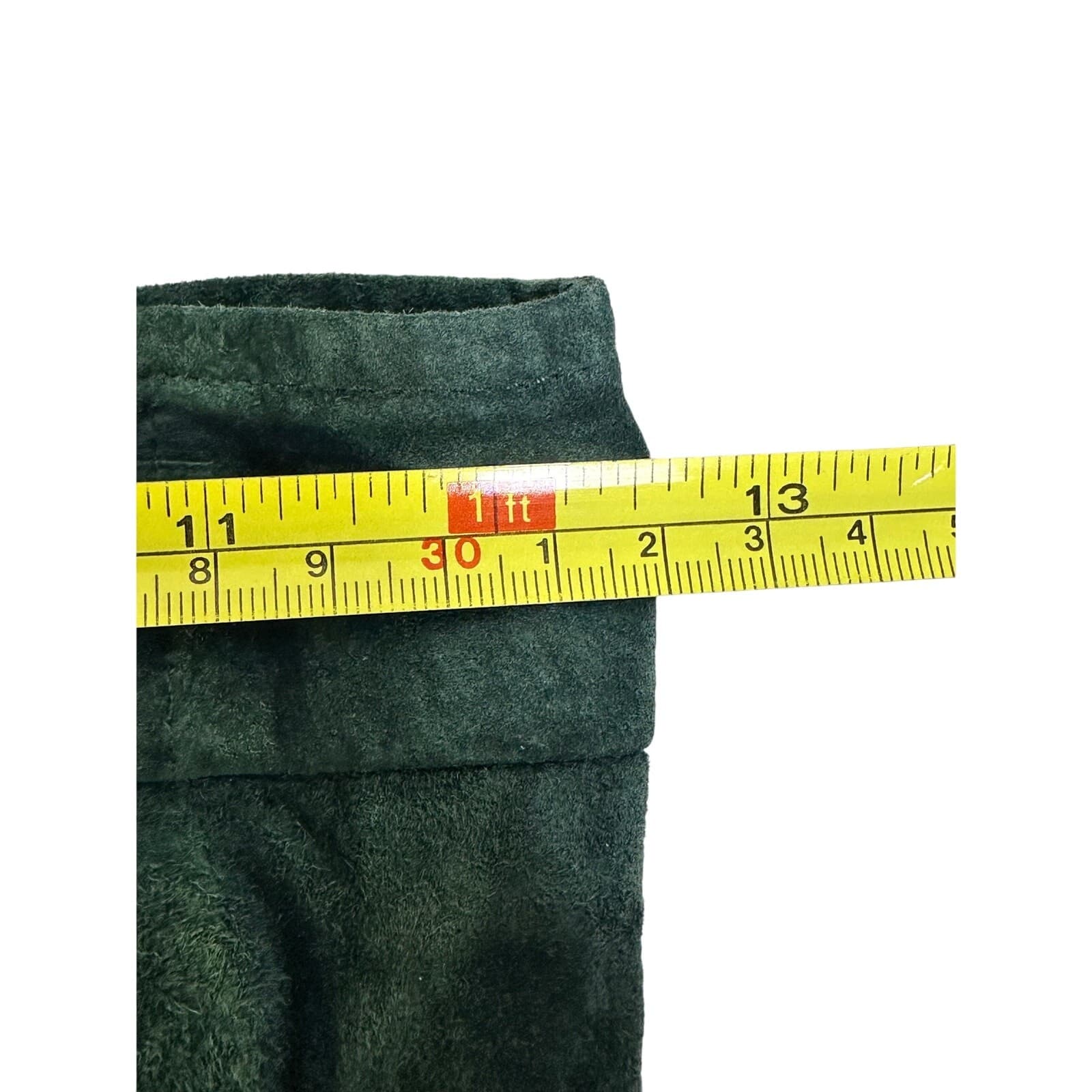 S.H.E. for Austin Collection Green Suede Long Silver Button Down Western Skirt-8 - Thumbnail 12