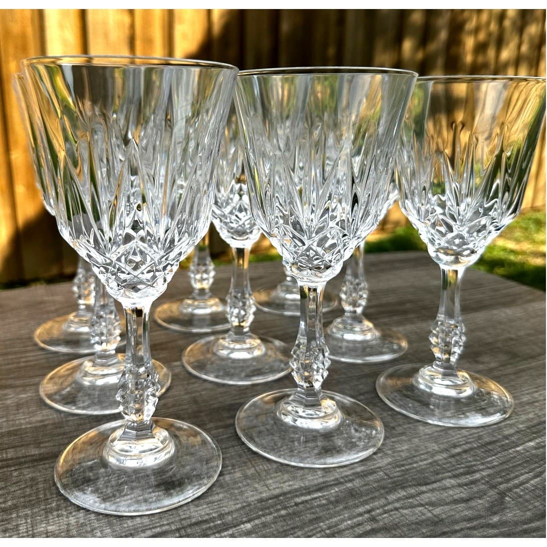 Capri Crystal Collection JMP Marketing Retired Crystal Wine Glasses-Italy-Set 9