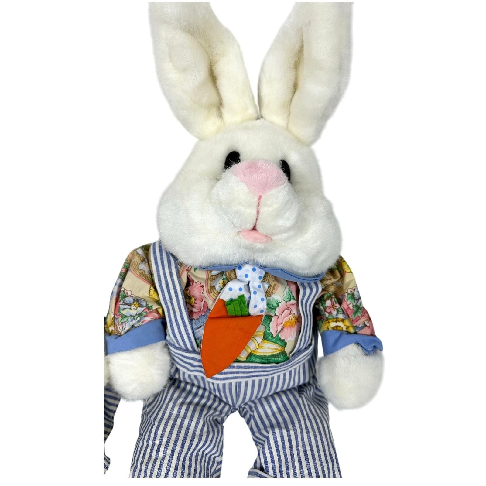 Pair Commonwealth Easter Bunny Rabbits Matching Dress/Overalls-Adorable! - Thumbnail 3