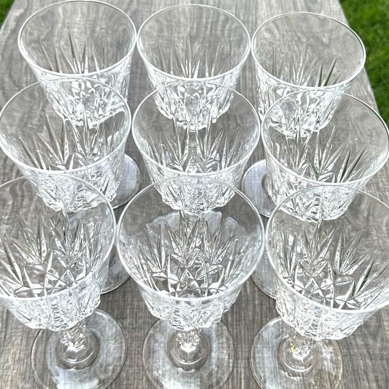 Capri Crystal Collection JMP Marketing Retired Crystal Wine Glasses-Italy-Set 9 - Thumbnail 5