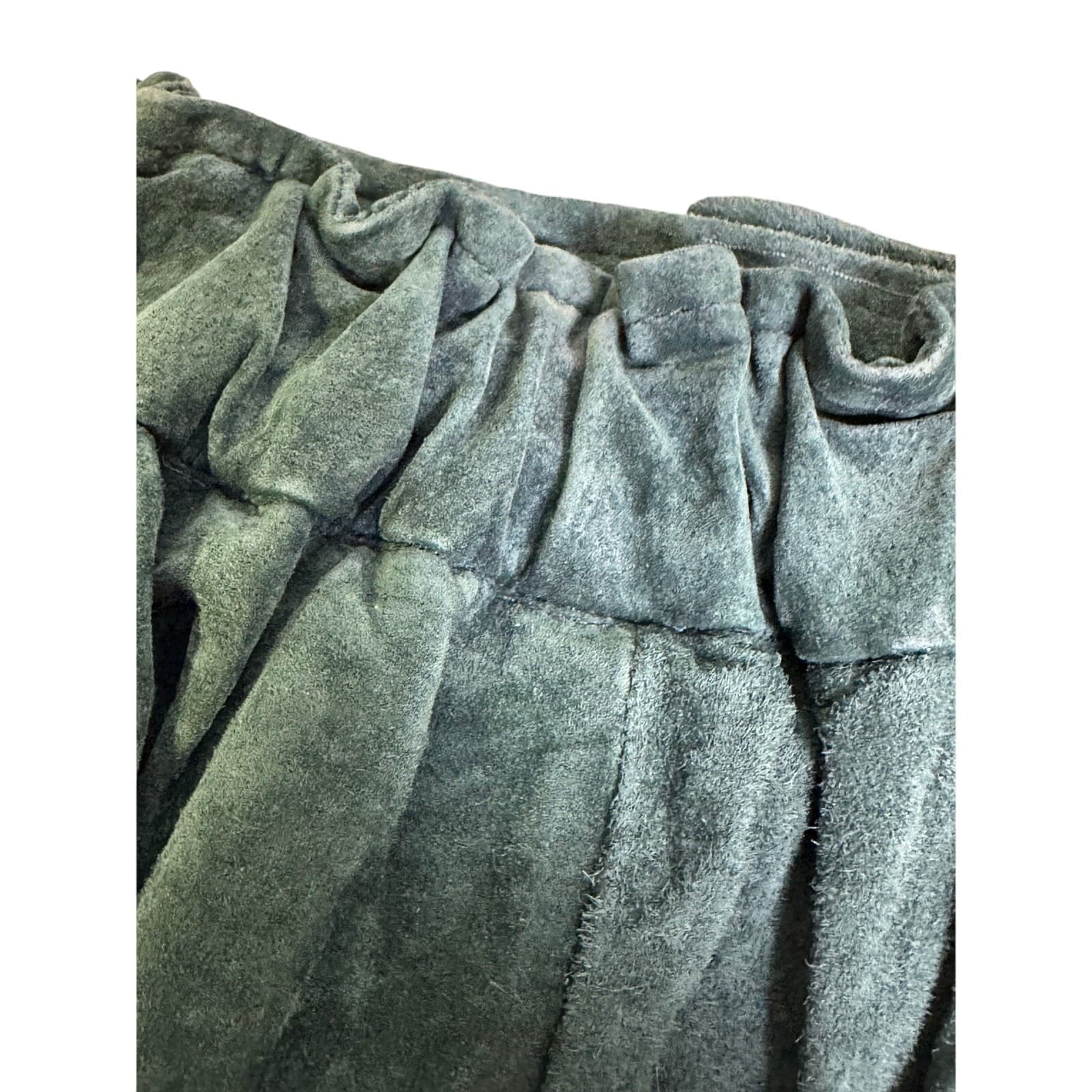 S.H.E. for Austin Collection Green Suede Long Silver Button Down Western Skirt-8 - Thumbnail 13