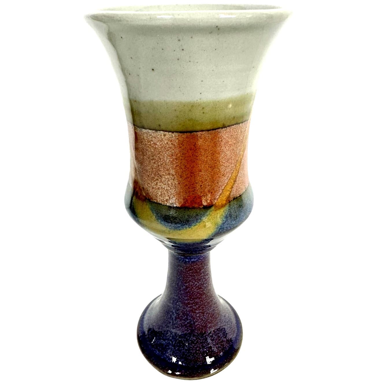 Studio Art Pottery Vintage 7.5" Wine Goblet-Excellent Mint Condition-Stunning! - Thumbnail 4