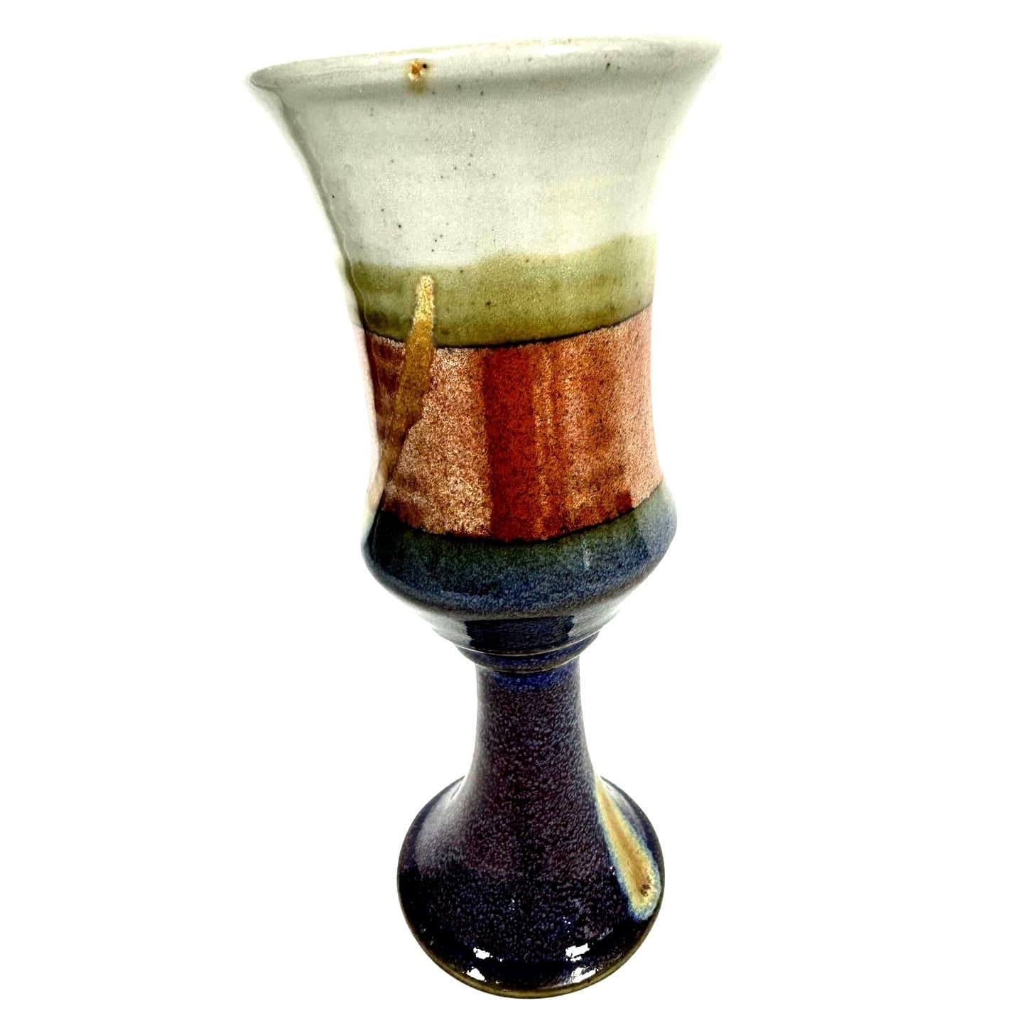 Studio Art Pottery Vintage 7.5" Wine Goblet-Excellent Mint Condition-Stunning! - Thumbnail 3