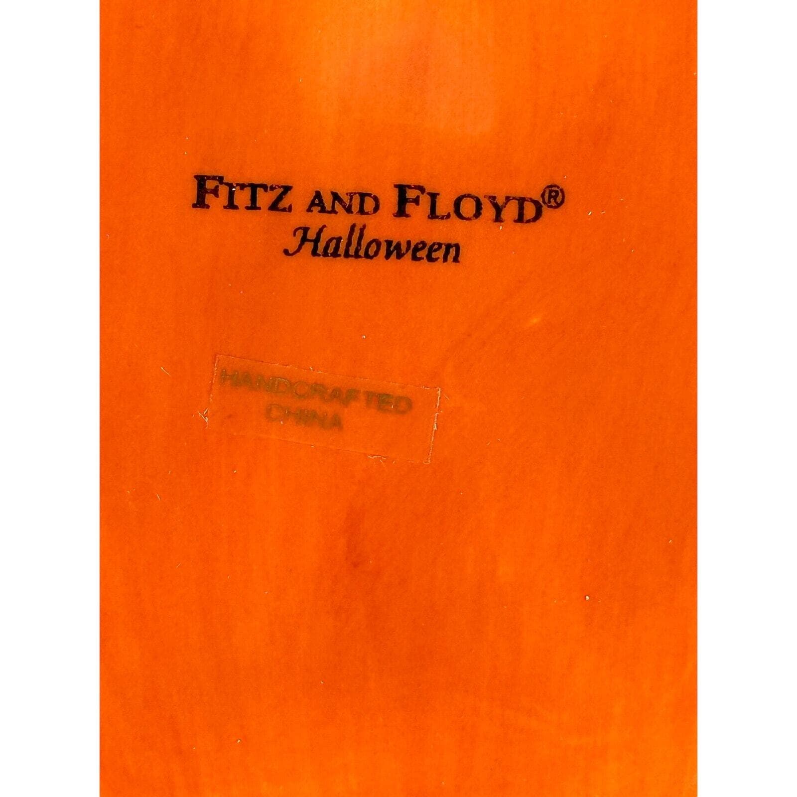 Fitz and Floyd 2004 Pumpkin Candy Plate Dish Original Box VG - Thumbnail 6