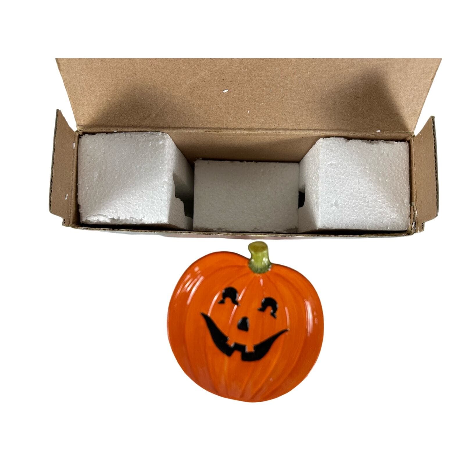 Fitz and Floyd 2004 Pumpkin Candy Plate Dish Original Box VG - Thumbnail 4