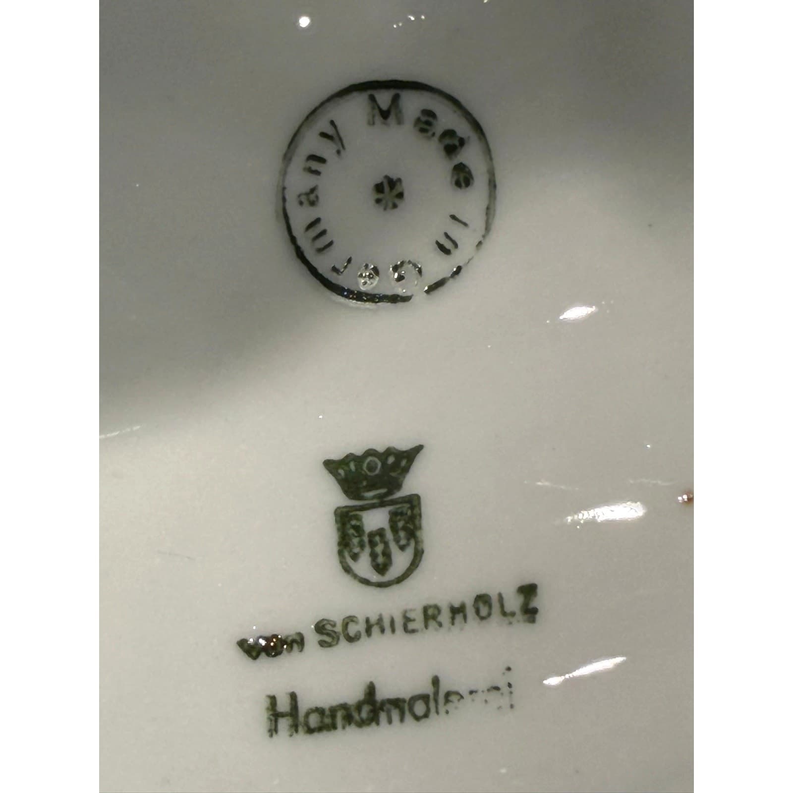 Antique Von Schierholz Germany Hand Painted Porcelain Cherub 2-Light Candelabra - Thumbnail 3