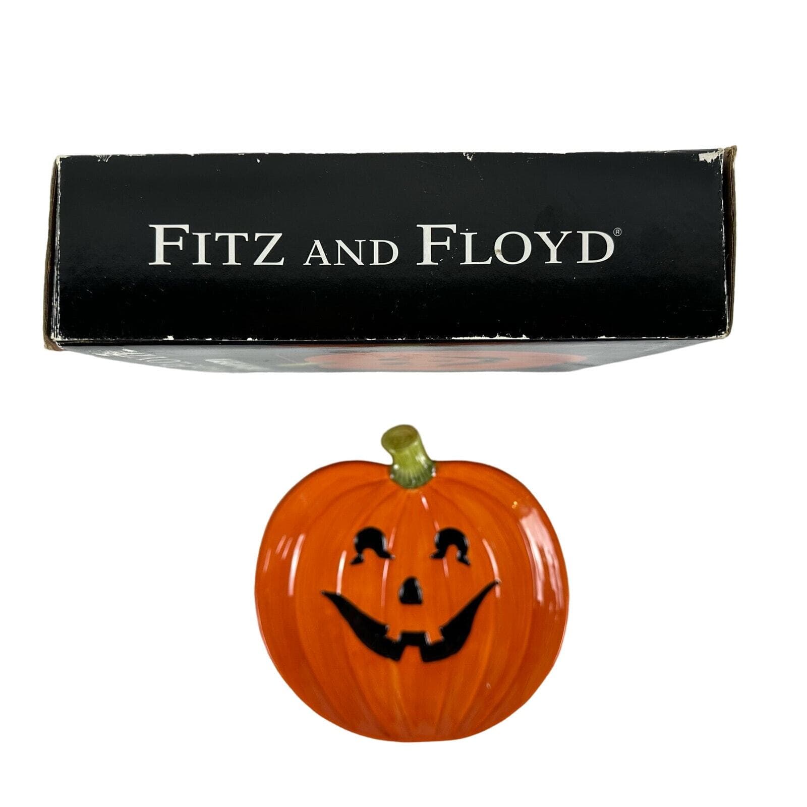 Fitz and Floyd 2004 Pumpkin Candy Plate Dish Original Box VG - Thumbnail 3