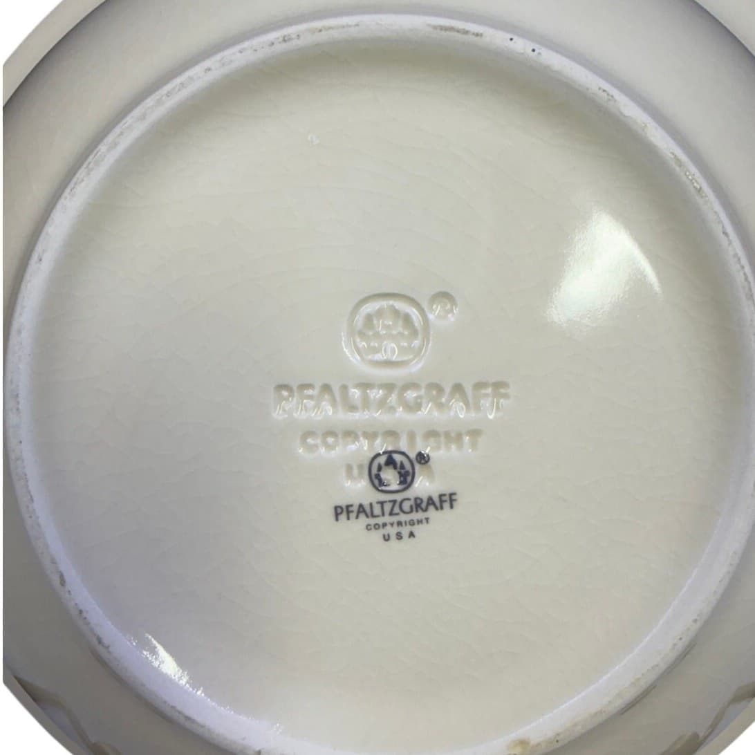 Pfaltzgraff Retired 1991-1999 'Garden Party' 9" Round Tulip Serving Bowl - Thumbnail 4