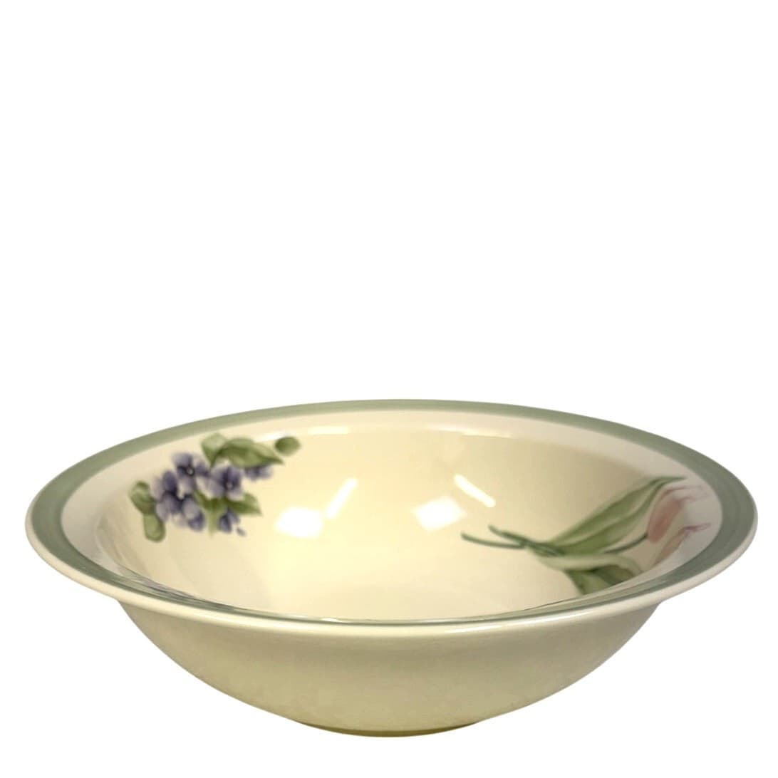 Pfaltzgraff Retired 1991-1999 'Garden Party' 9" Round Tulip Serving Bowl - Thumbnail 5