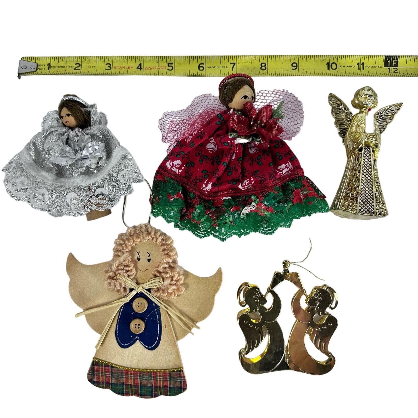 Lot of 5 Vintage Christmas Angel Ornaments in Various Sizes. Please See photos - Thumbnail 17
