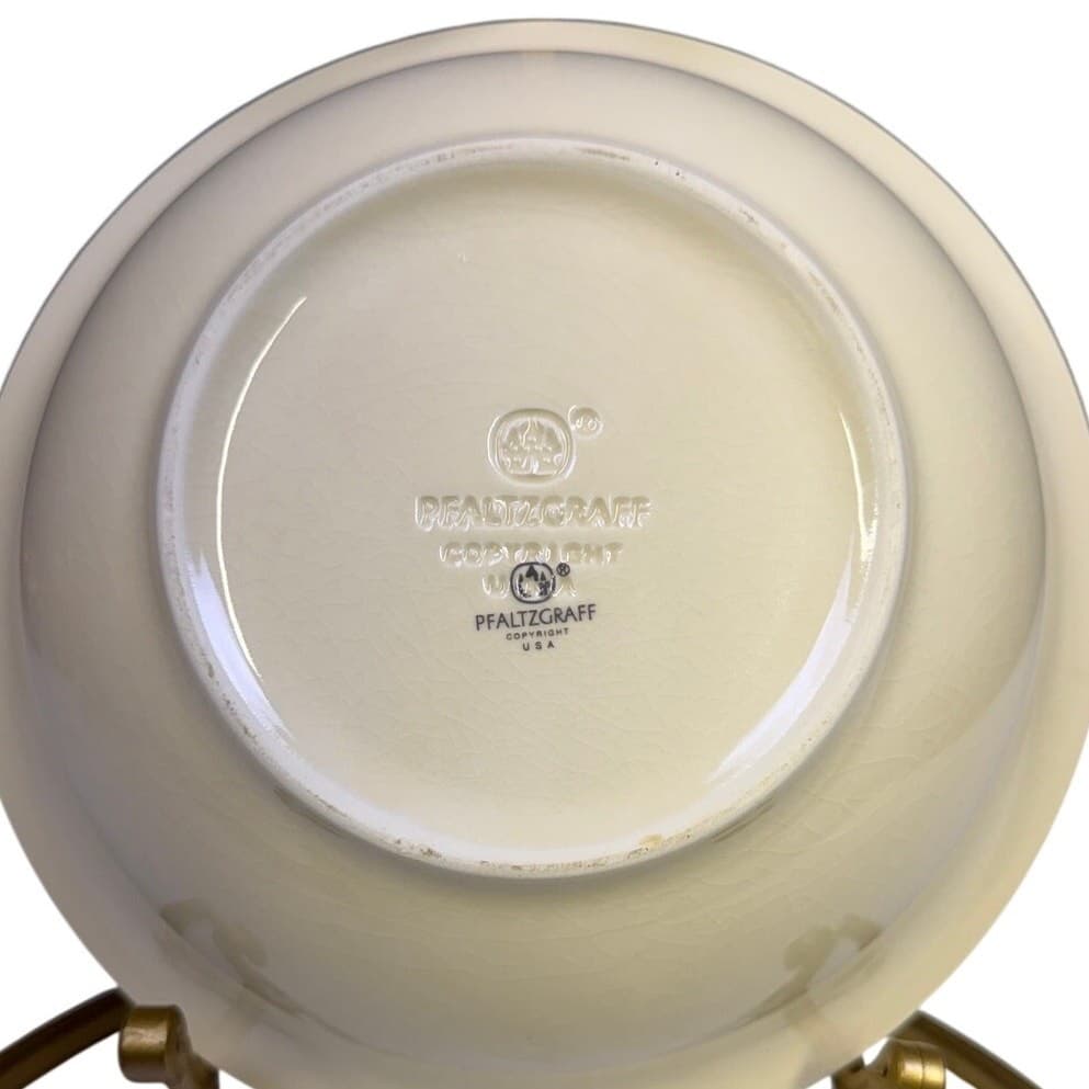 Pfaltzgraff Retired 1991-1999 'Garden Party' 9" Round Tulip Serving Bowl - Thumbnail 3