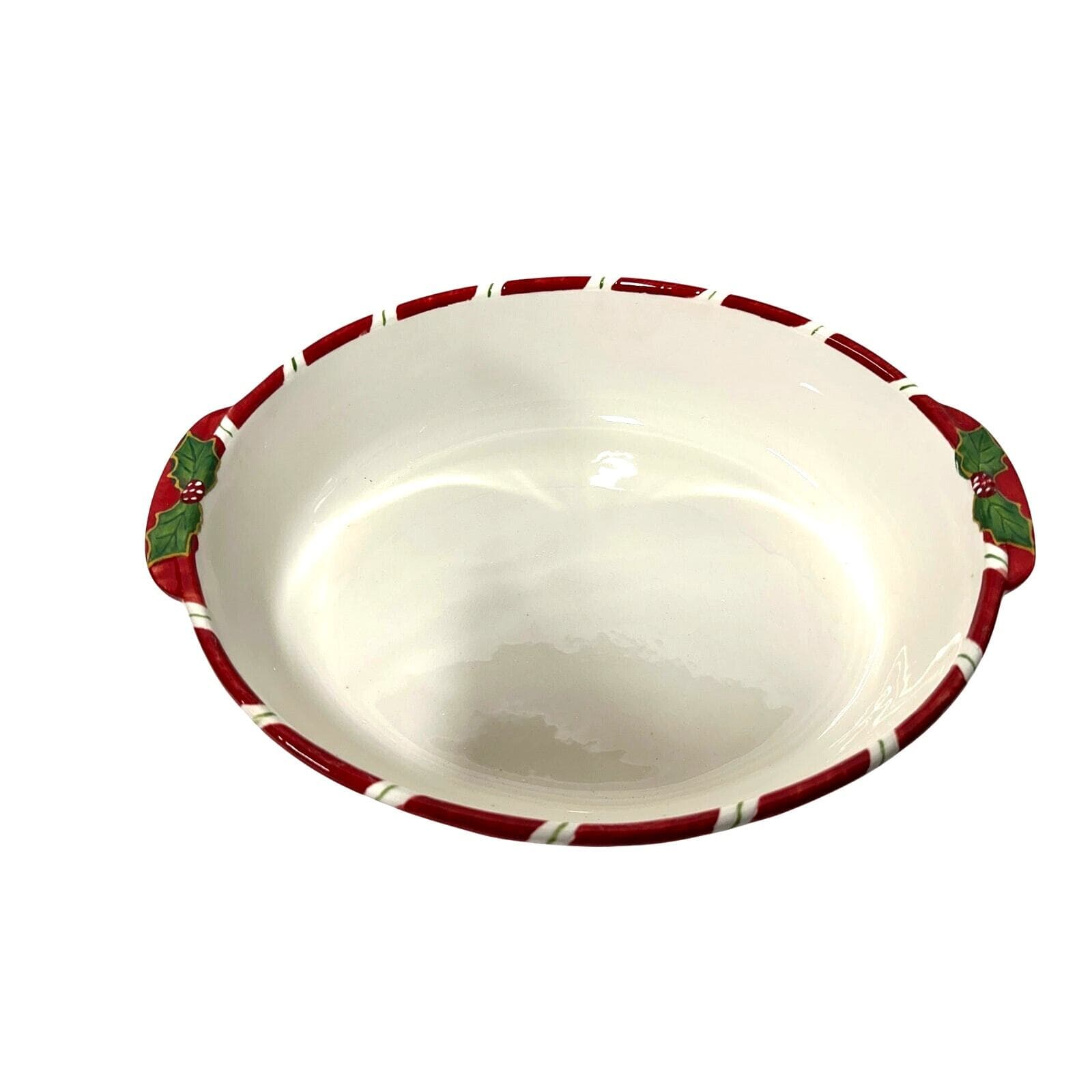Christopher Radko "Home for the Holidays" Oval Ironstone Casserole Dish-NEW! - Thumbnail 3