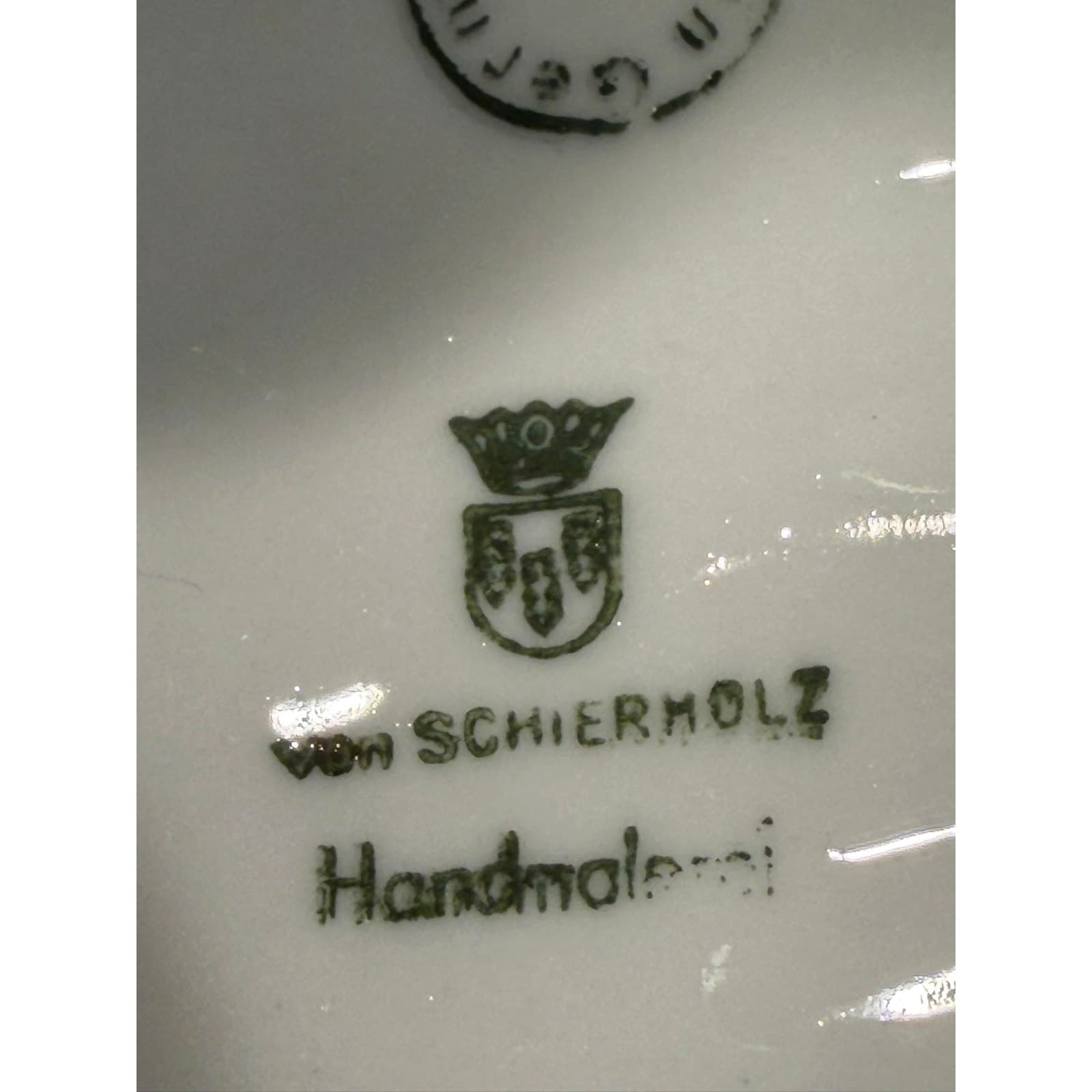 Antique Von Schierholz Germany Hand Painted Porcelain Cherub 2-Light Candelabra - Thumbnail 15