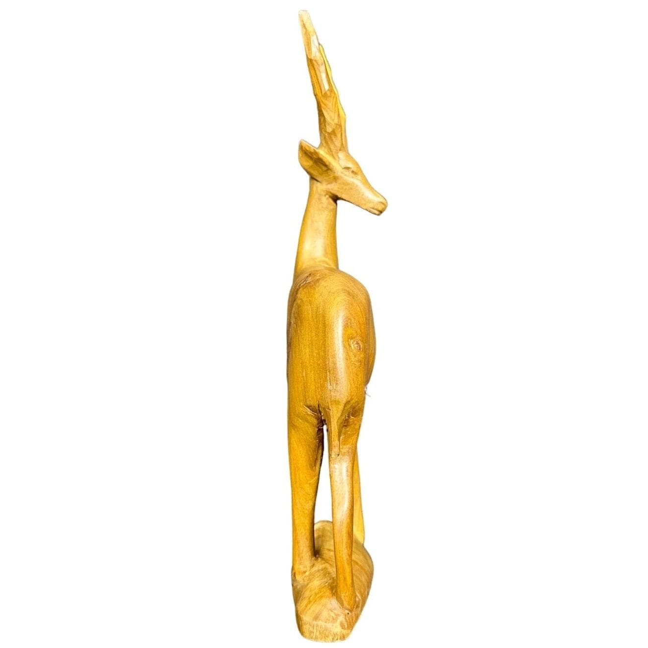 Carved Wooden Antelope Gazelle on Stand-10.5” Very Good Condition! - Thumbnail 3