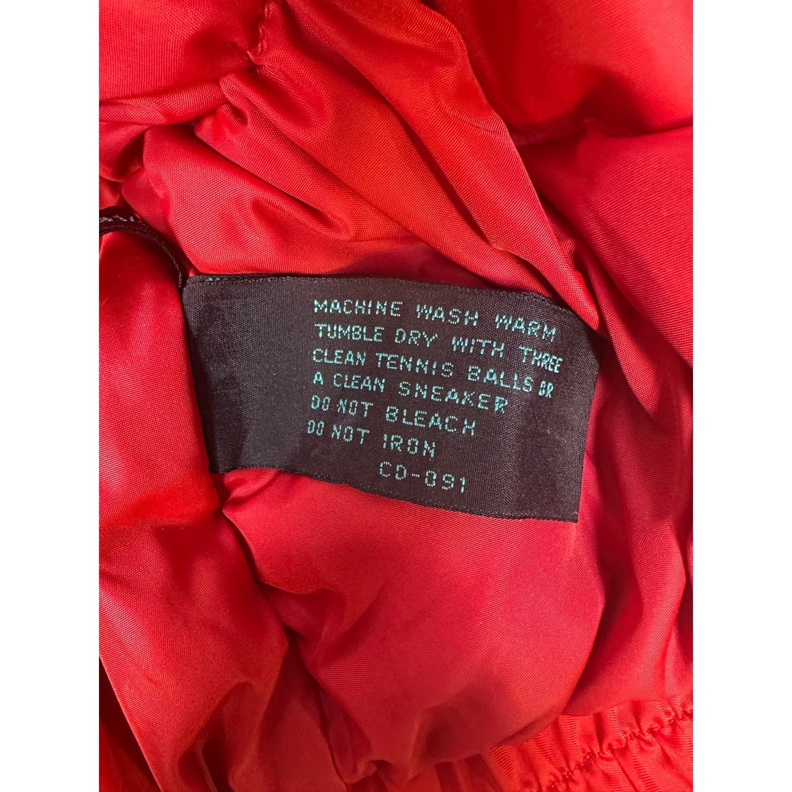 Weekends Vintage 90's Retro Puffer Ski Jacket/Parka Red Yellow Navy Men's Large - Thumbnail 13