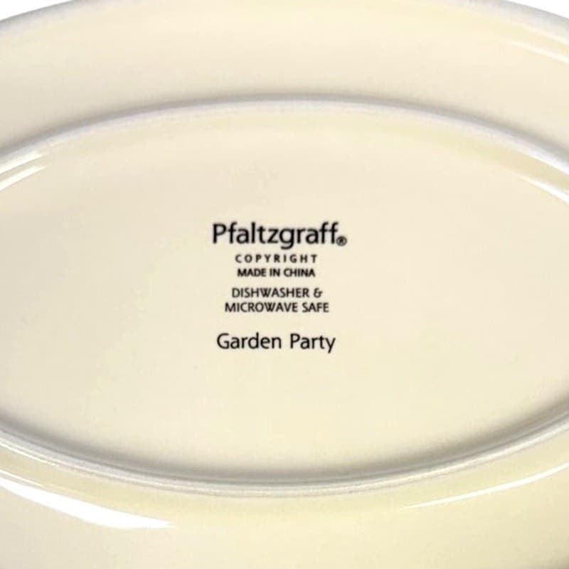 Pfaltzgraff Retired 1991-1999 'Garden Party' 10" Oval Baking Dish - Thumbnail 4