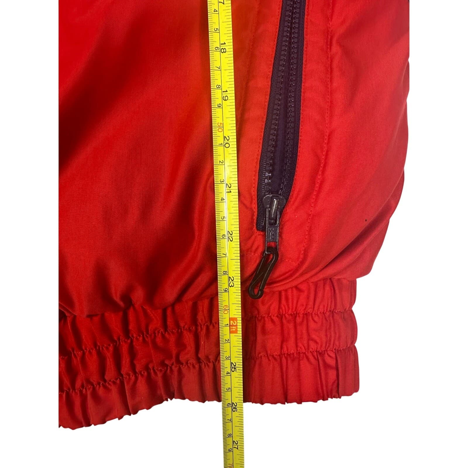 Weekends Vintage 90's Retro Puffer Ski Jacket/Parka Red Yellow Navy Men's Large - Thumbnail 17