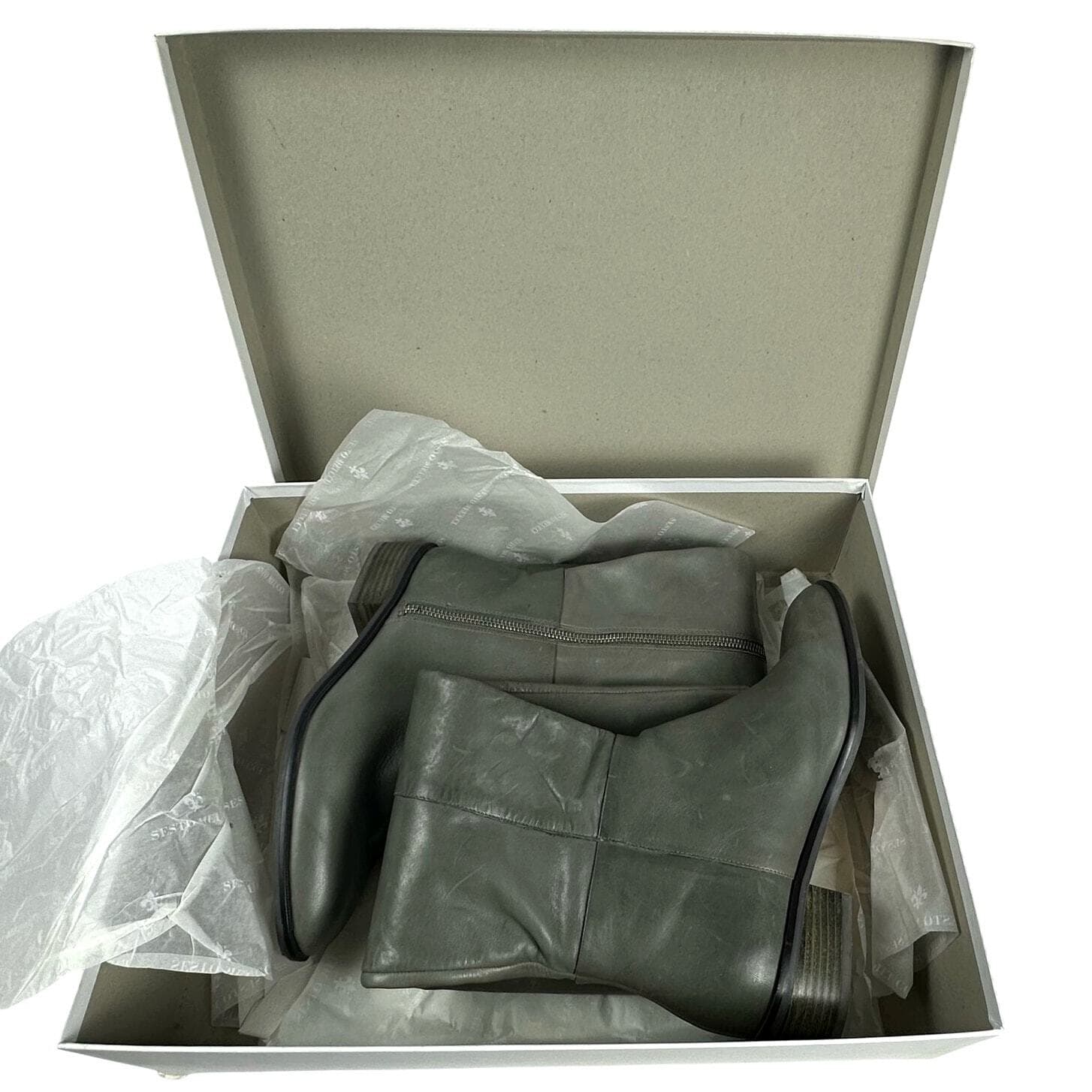 Elliot Lucca Knee High Gray Boots Leather Upper 7.5 Gently Worn-Nice! - Thumbnail 12
